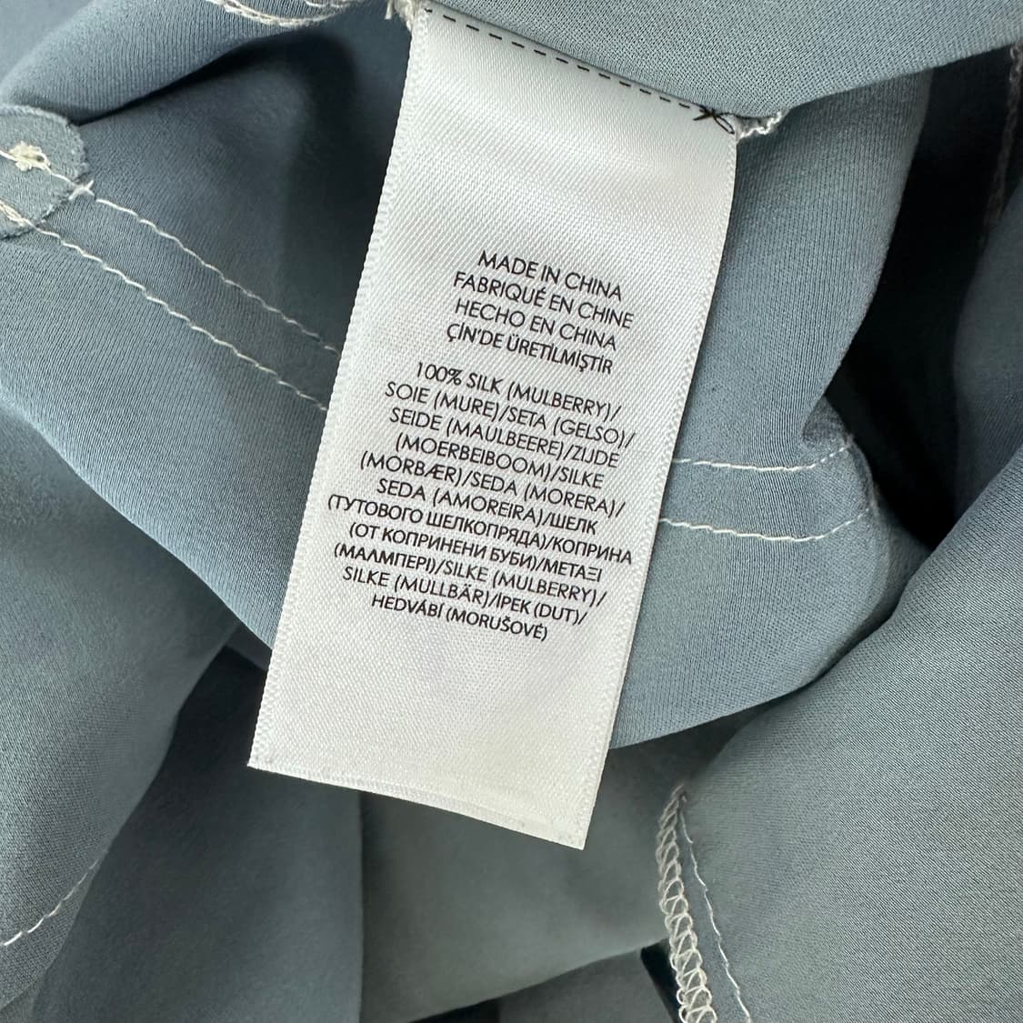 POLO 폴로 랄프로렌 블루 실크 100% 와이드팬츠 0사이즈 J33 상품이미지10