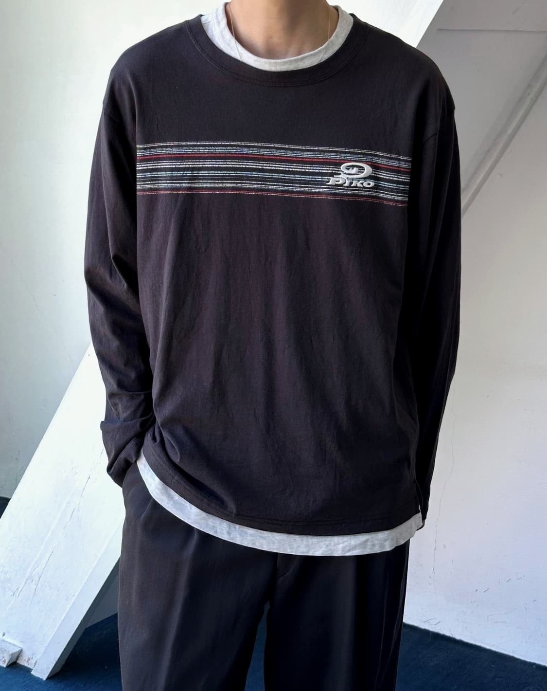 Light cotton design print TOP 상품이미지3
