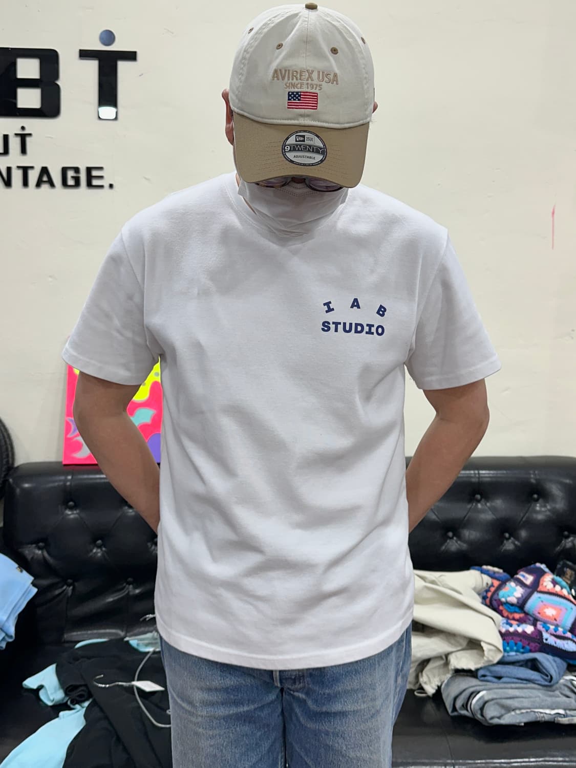 아이앱스튜디오 화이트 반팔셔츠 L 상품이미지1