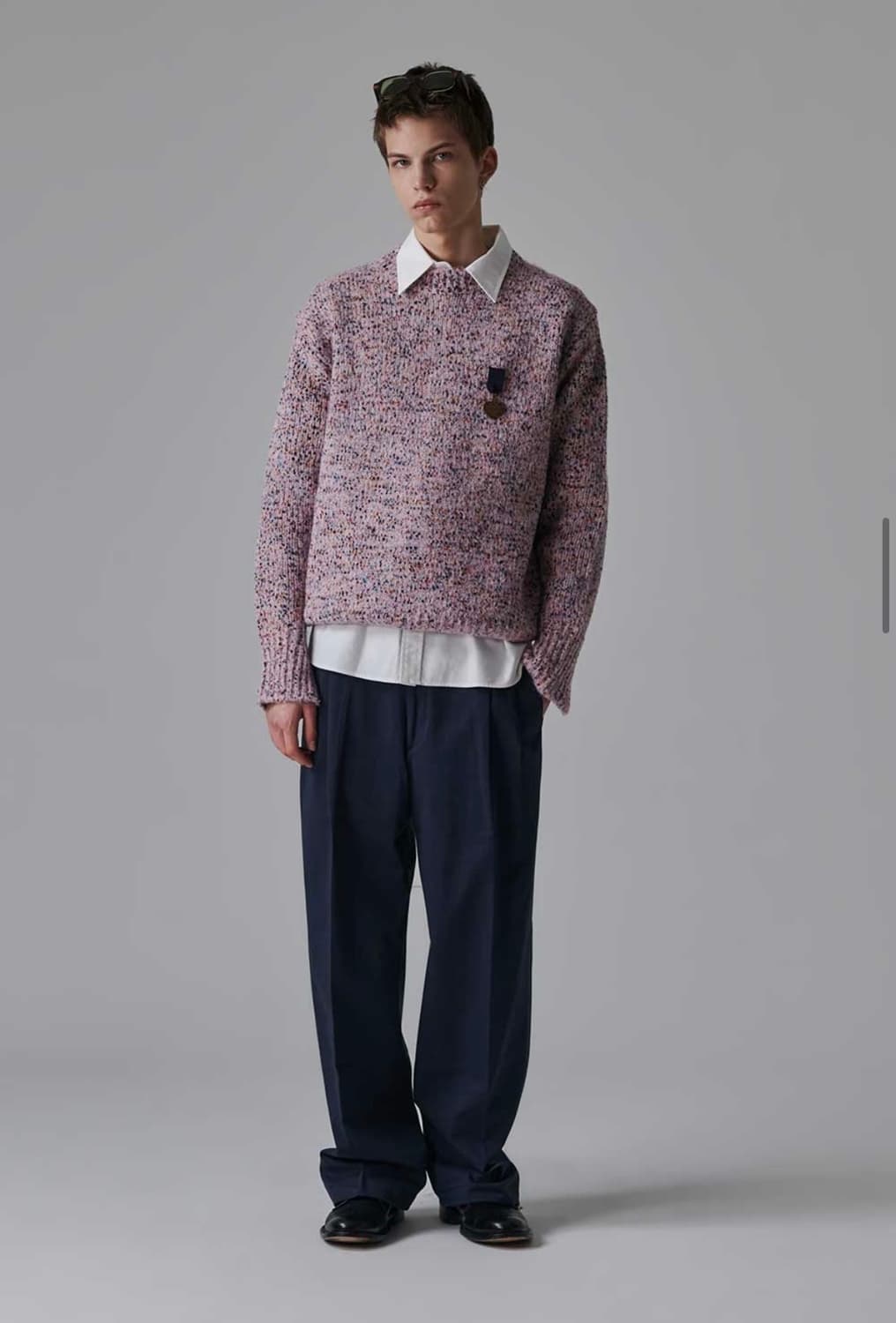 N Archive badge wool blended knit (M) 상품이미지3