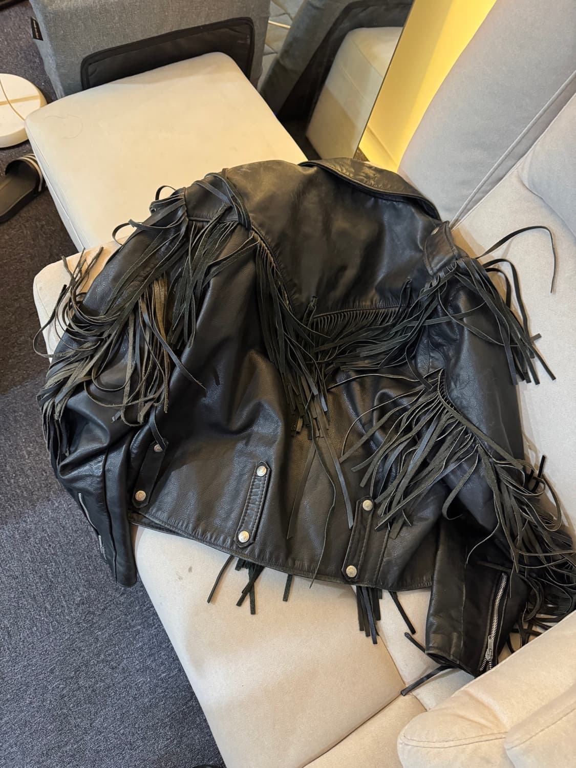 Schott 프린지 가죽 자켓 XL 상품이미지4