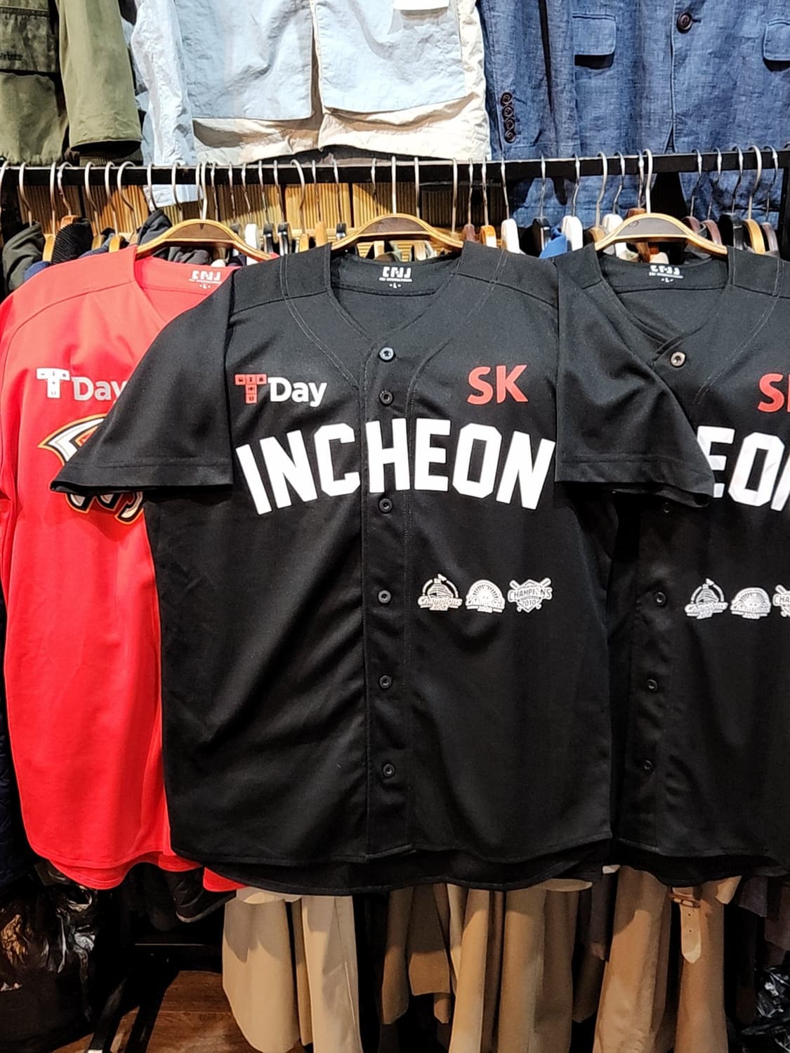 (XL) SK 와이번스 야구져지 블랙 챔피온 우승기념 노수광 유니폼  상품이미지1
