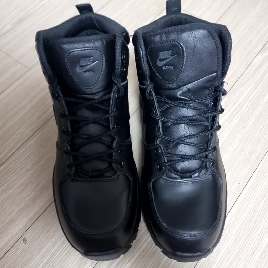 나이키 마노아 올블랙 가죽 부츠 운동화(270) 상품이미지2