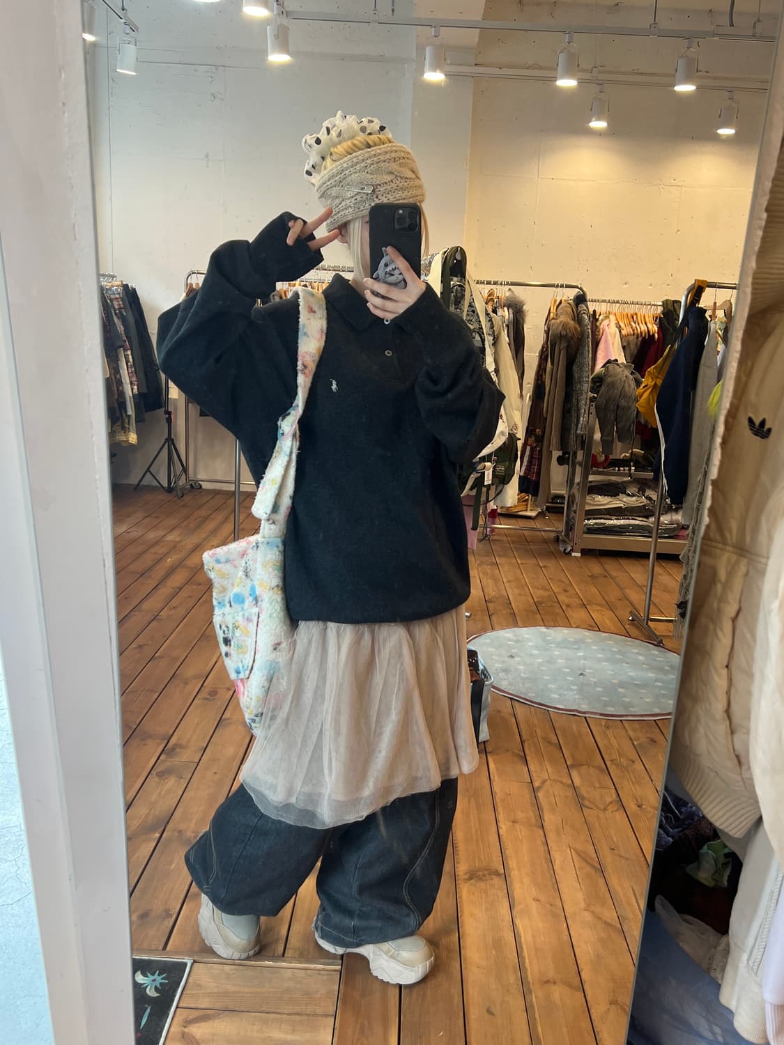 폴로 차콜 카라 니트 상품이미지5