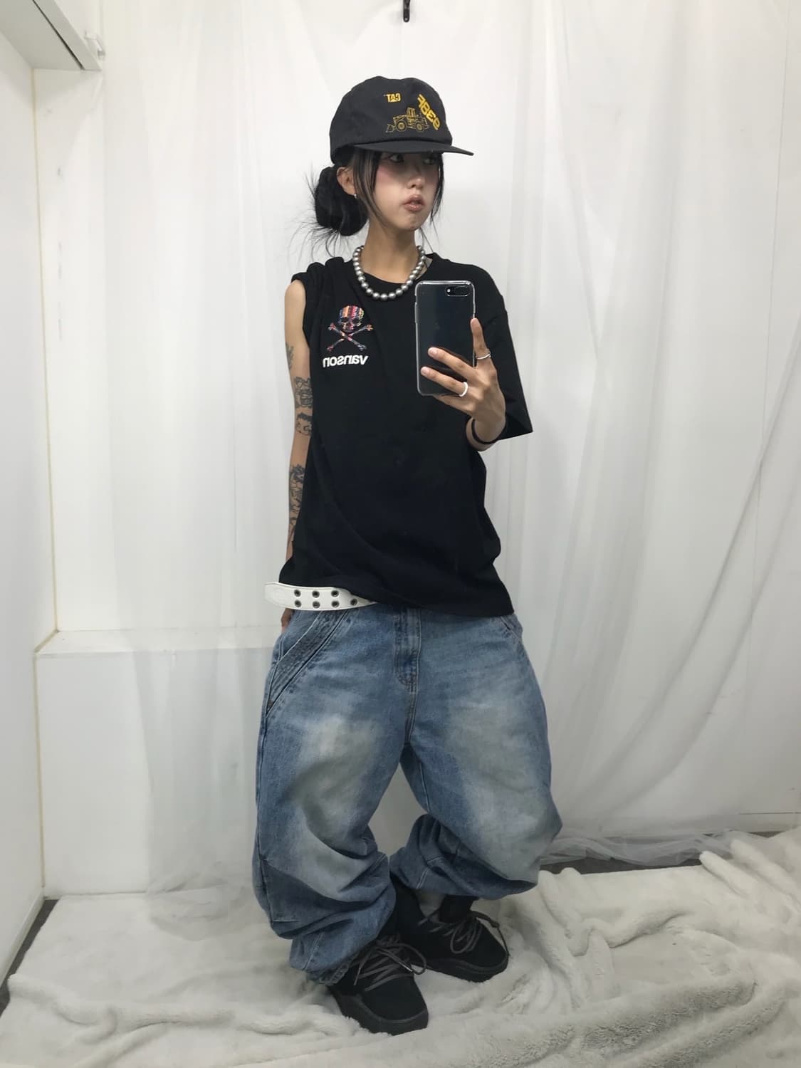 ☠️ 밴슨 멀티 패턴 스컬 빅패치 반팔 티셔츠 ☠️ 상품이미지3