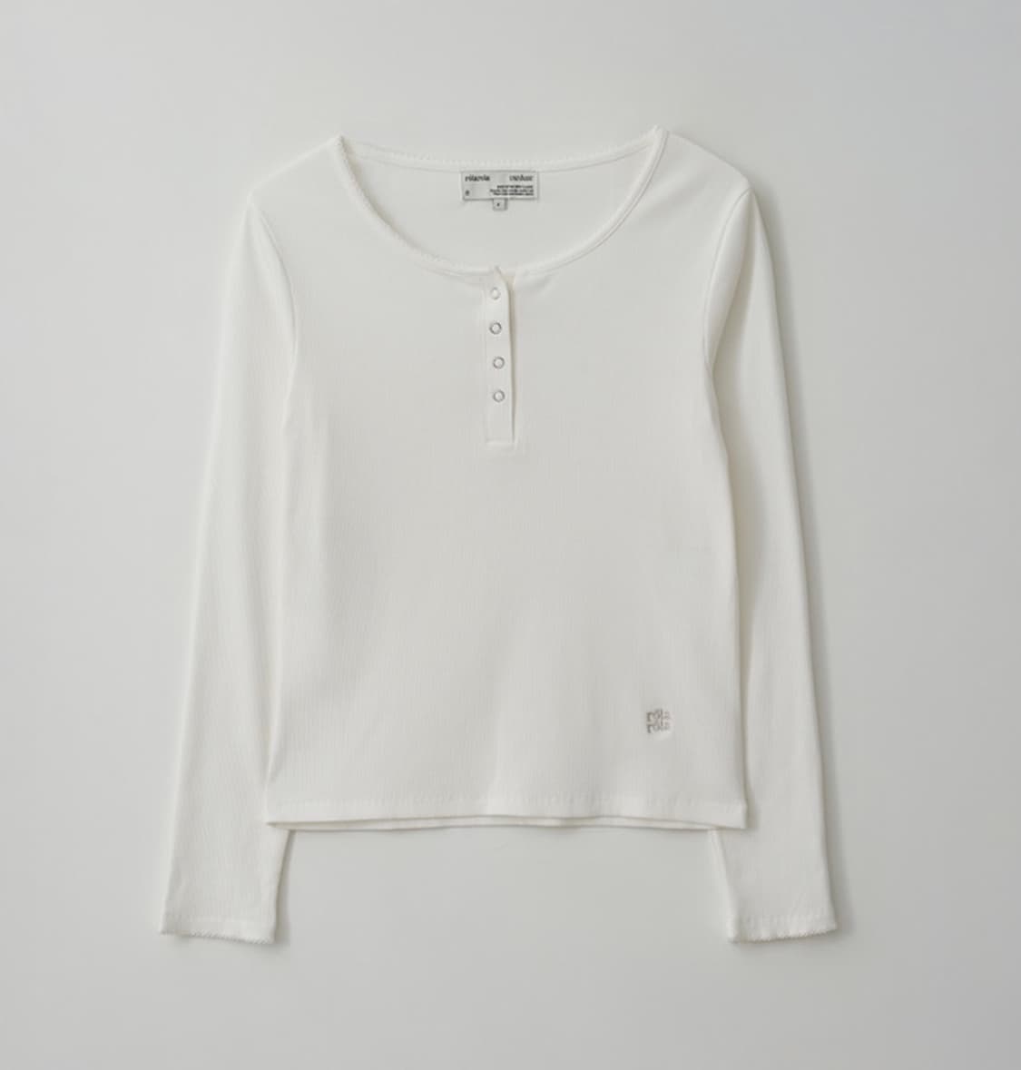 로라로라 NUBASIC BUTTON LONG SLEEVE T-SHIRT  상품이미지1