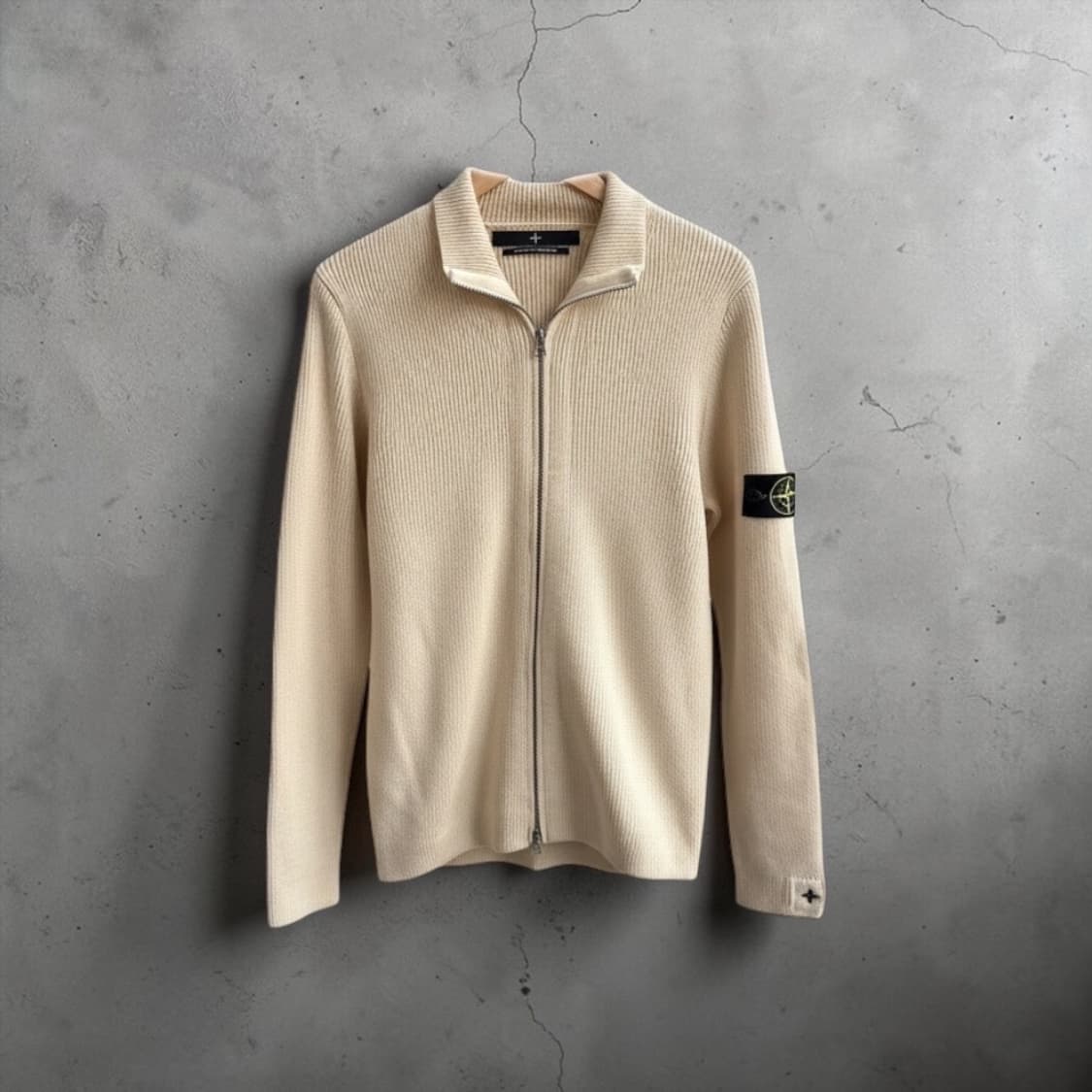 100/ 스톤아일랜드 2000AW 와펜 골지 니트 집업 상품이미지1