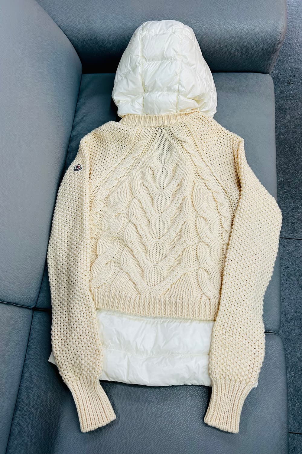 몽클레어 니트 구스다운 후드 집업(XS) 상품이미지6