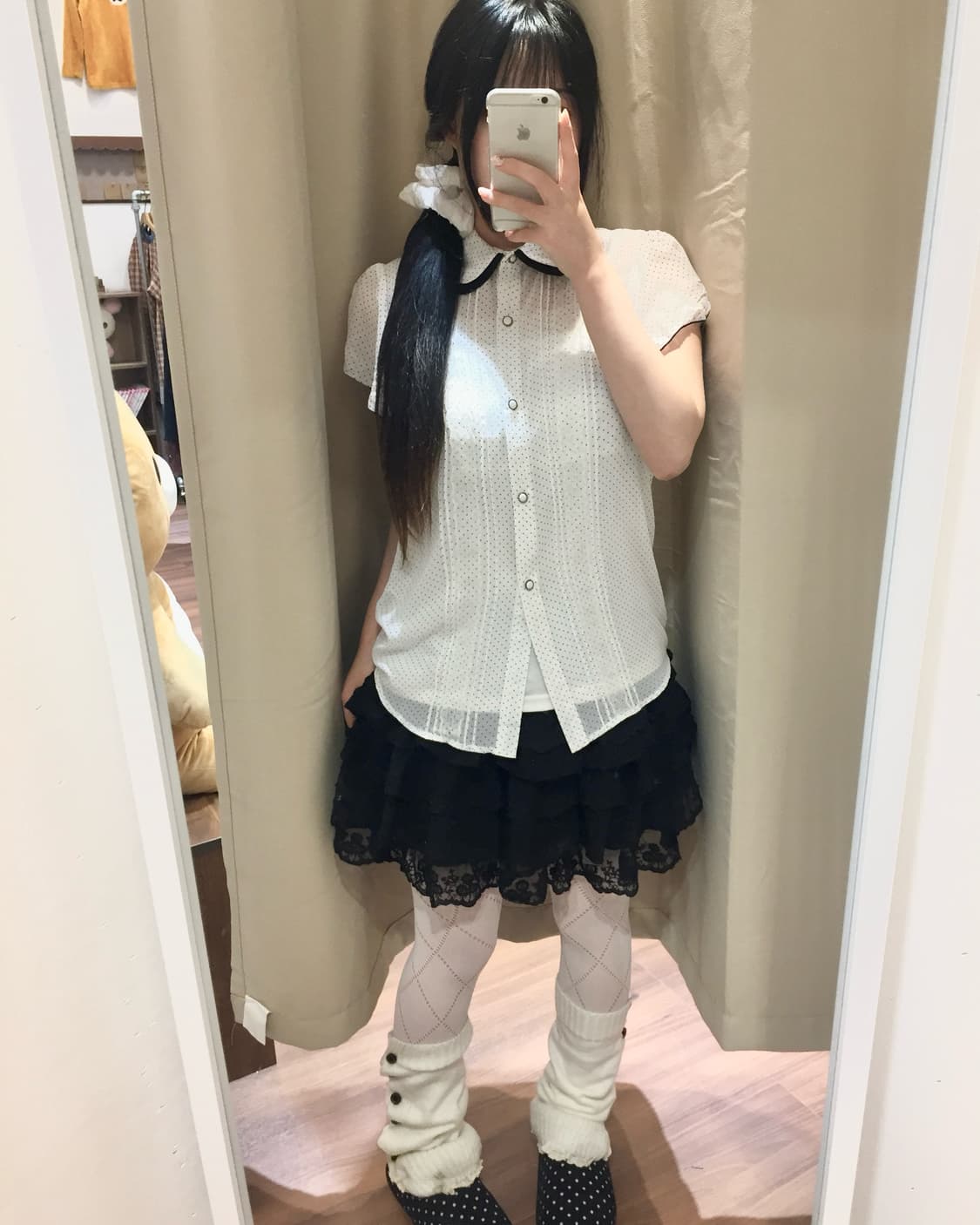깜냥이 로걀 도트 블라우스 🐈‍⬛☁ 상품이미지1