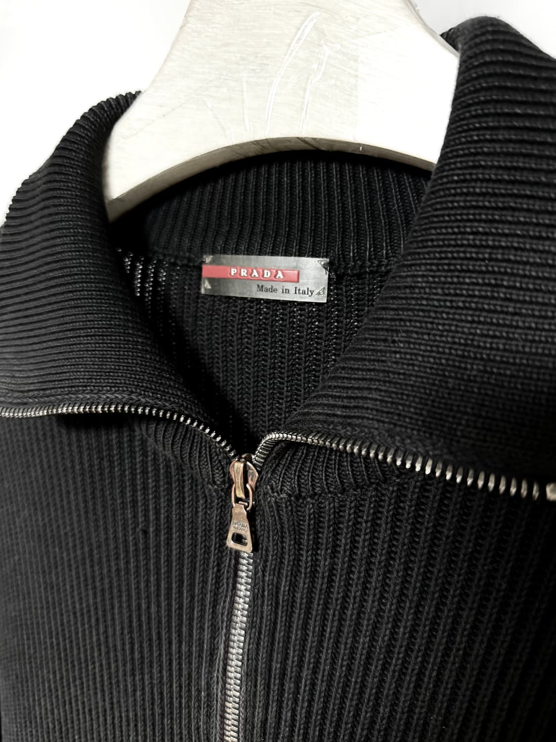 프라다 99s 빈티지 워시드 2way 니트 집업 상품이미지4
