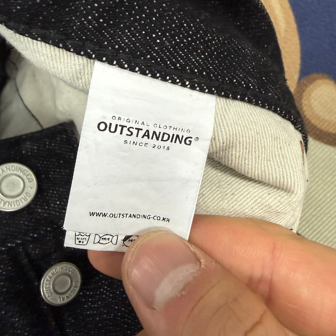 (34)아웃스탠딩 Outstanding 셀비지 데님팬츠(블랙) 상품이미지4