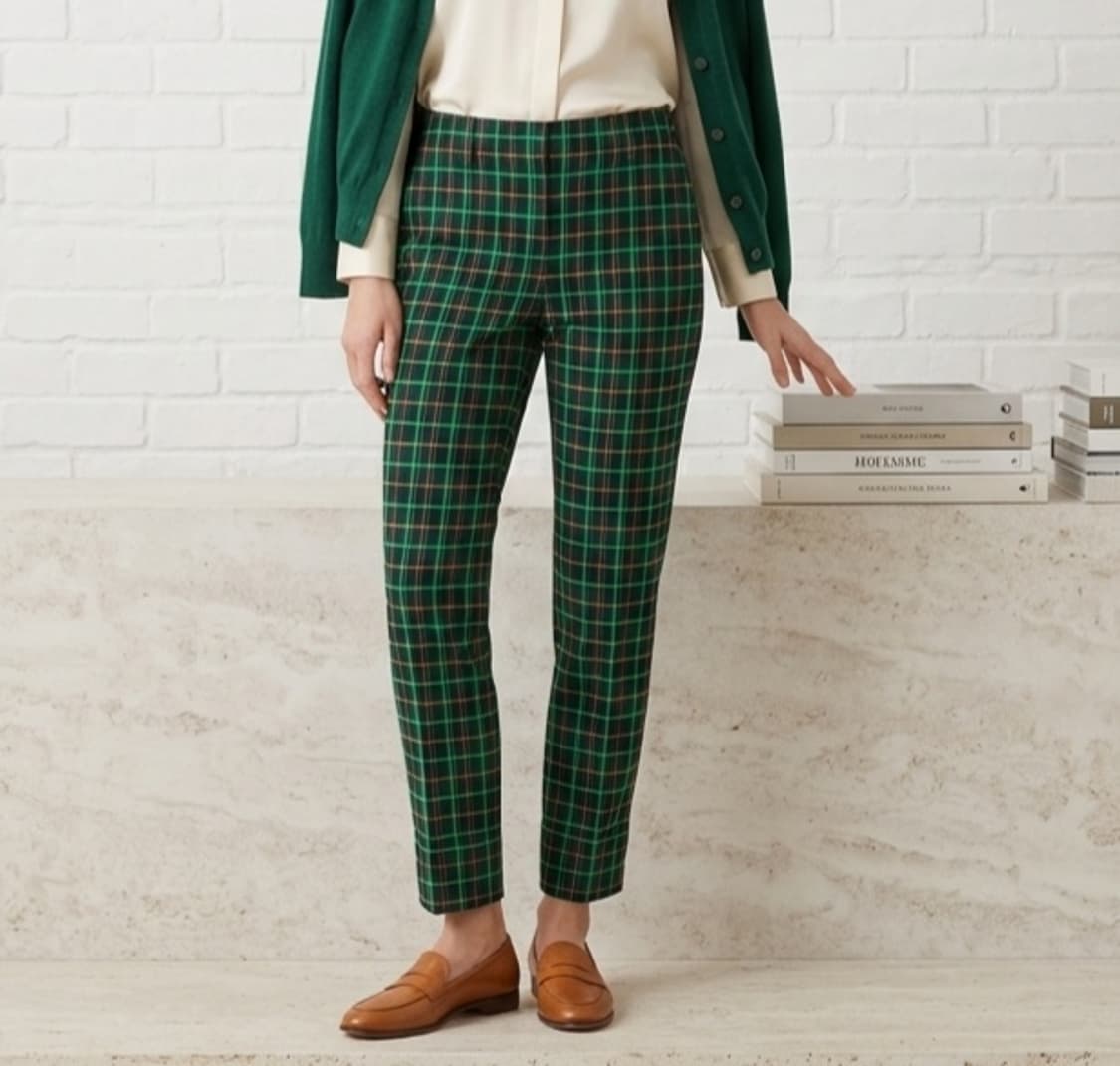 [27]띠어리 정품 체크 슬랙스 상품이미지1