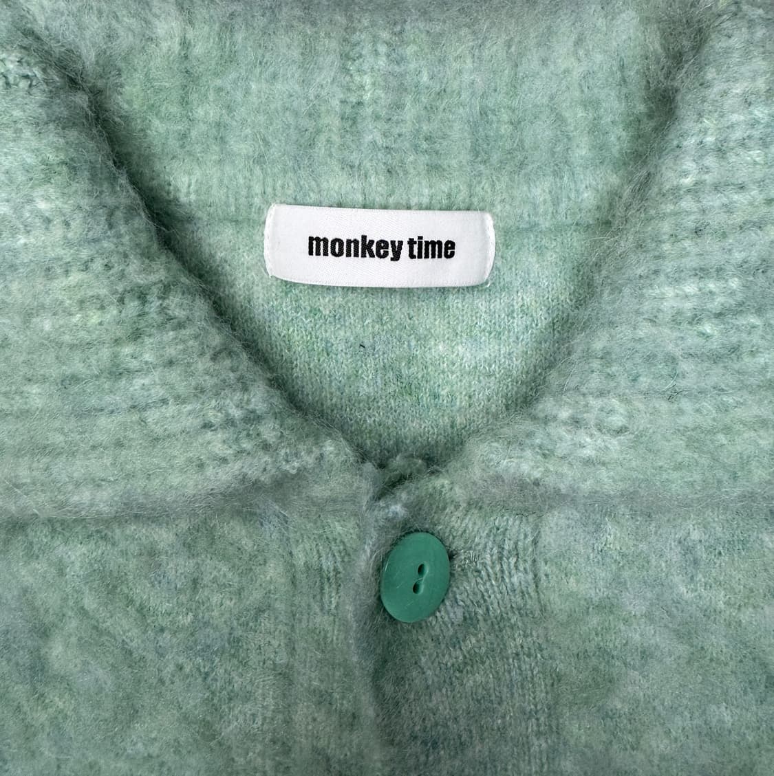 몽키타임 monkey time 모헤어 가디건 민트 L 상품이미지2