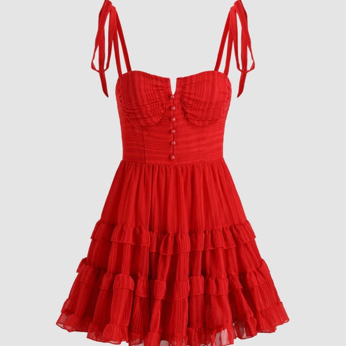 [새상품] 샵사이다 러플 레드 원피스 바캉스 휴가룩 상품이미지1