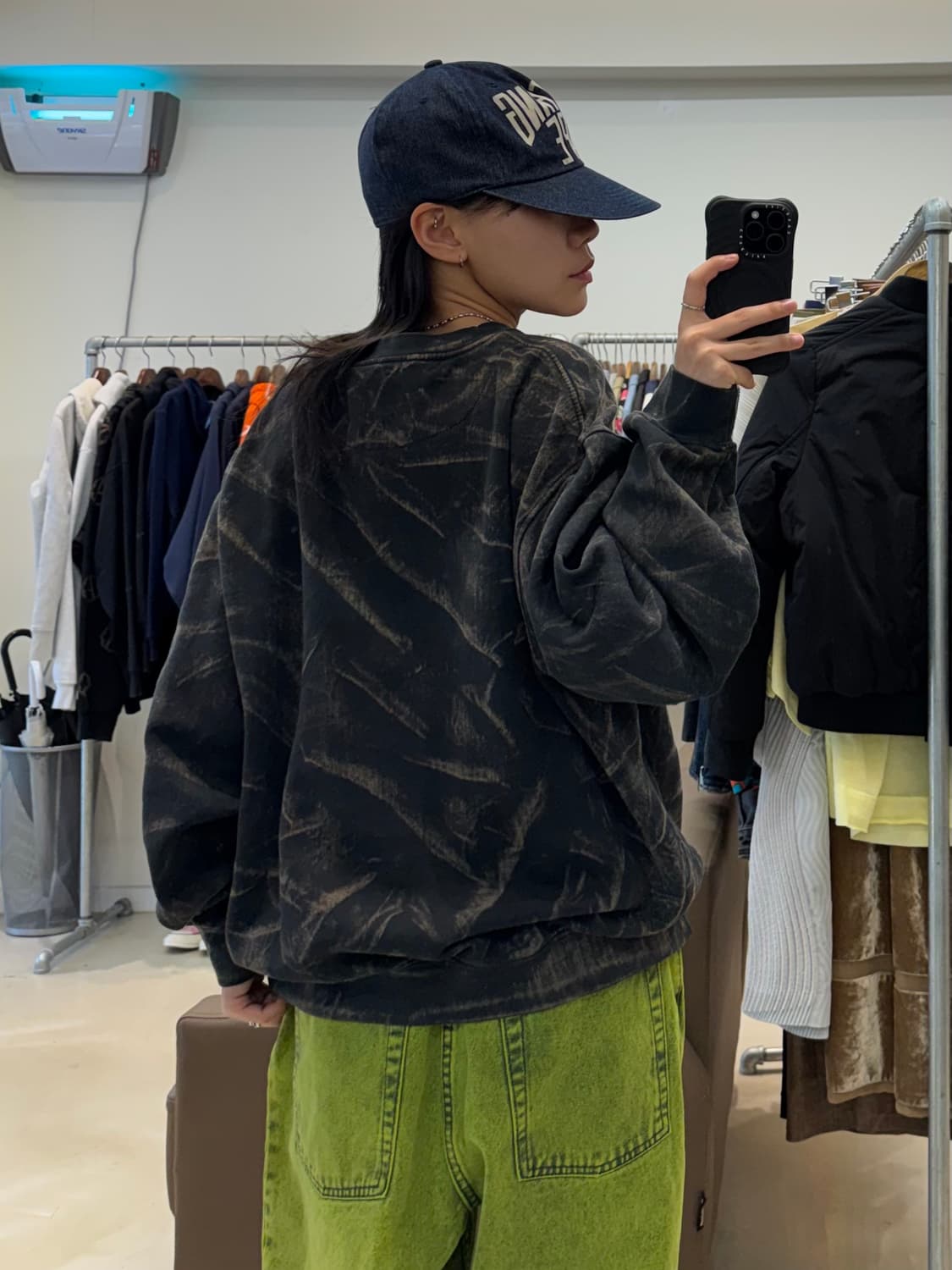 나이키 블리치 프린트 로고 맨투맨 상품이미지7