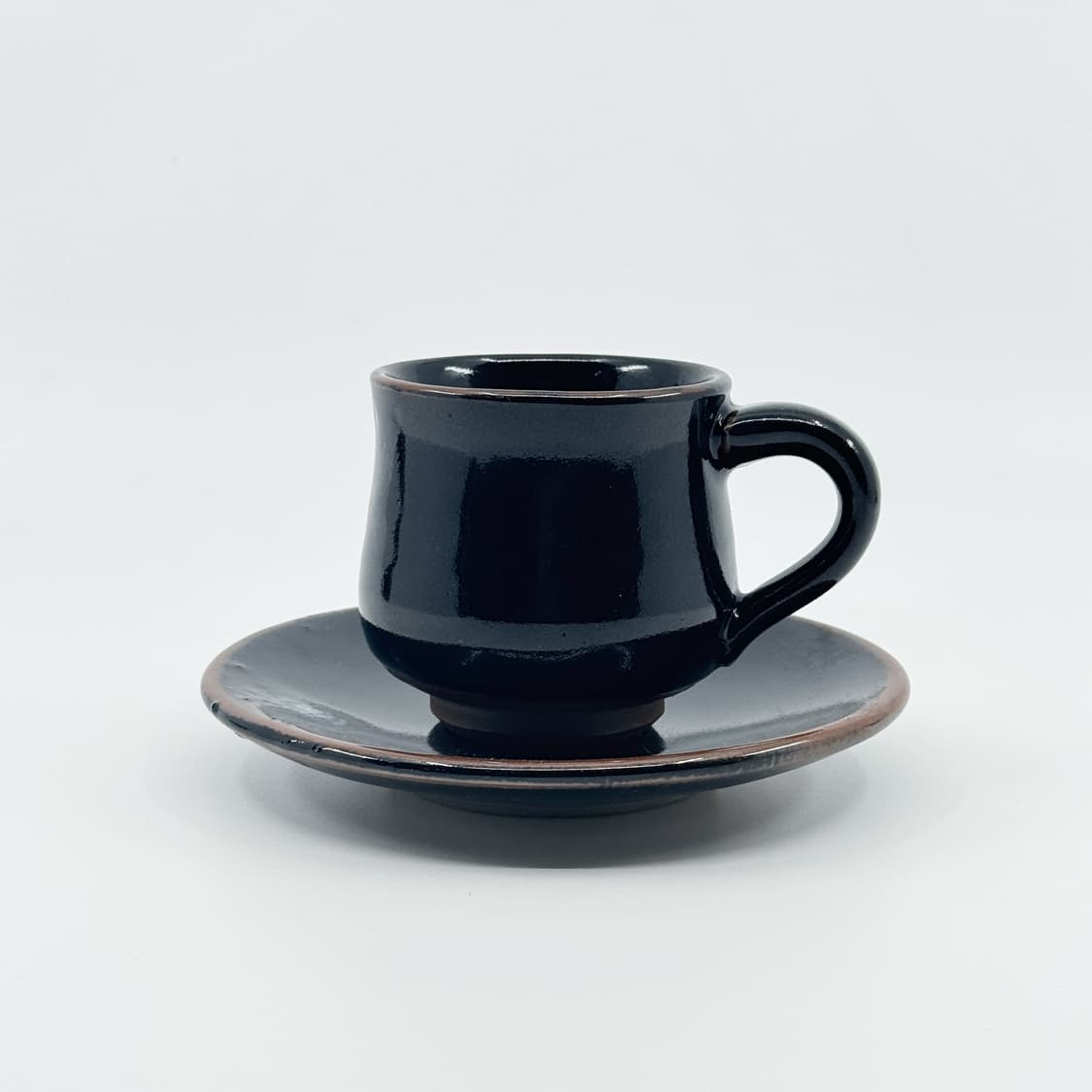 블랙 도자 커피잔 상품이미지1