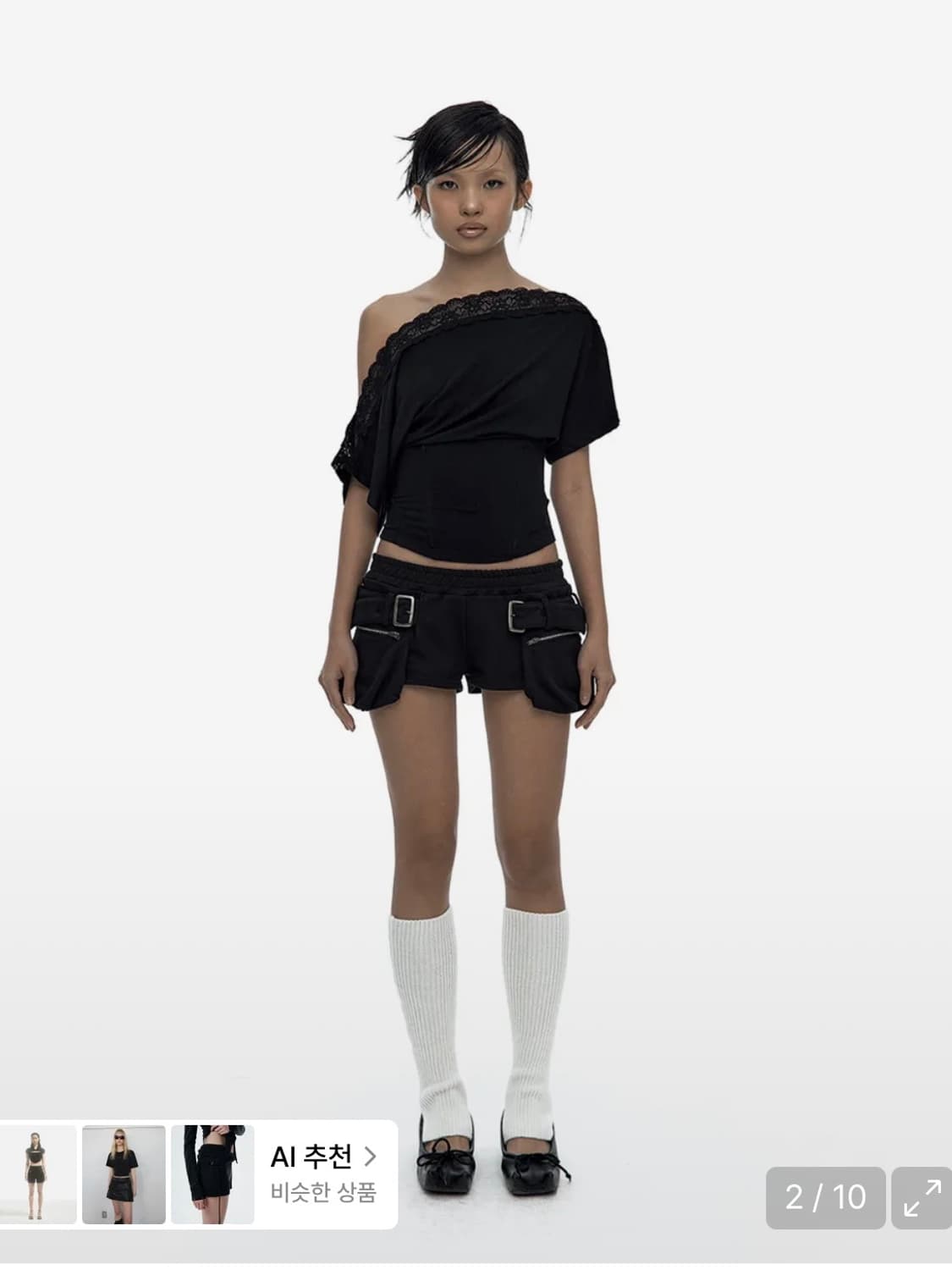 카시코 Belted Pocket Shorts Black 상품이미지1