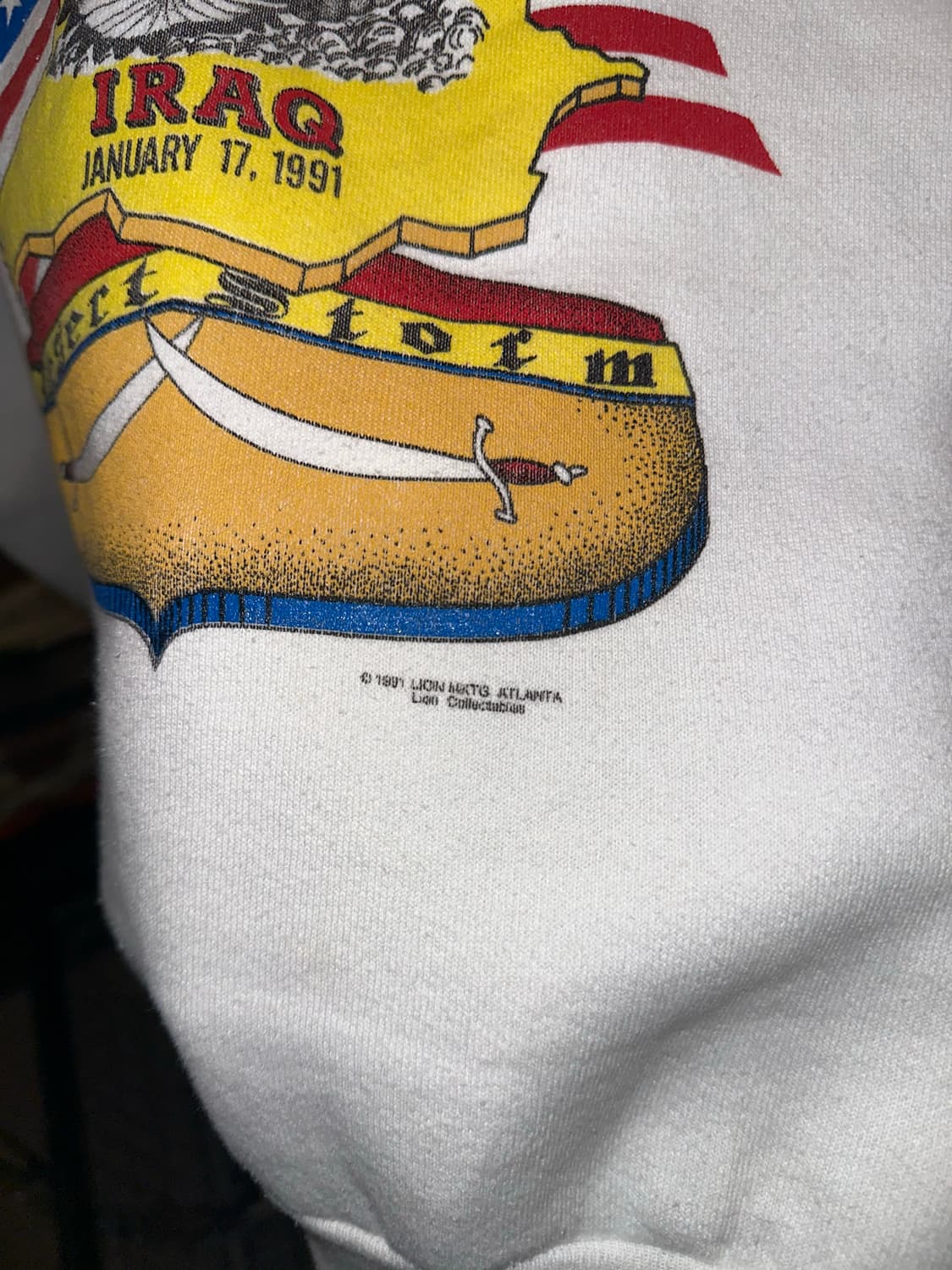 90’s USA, IRAQ The Gulf war print sweats 상품이미지9