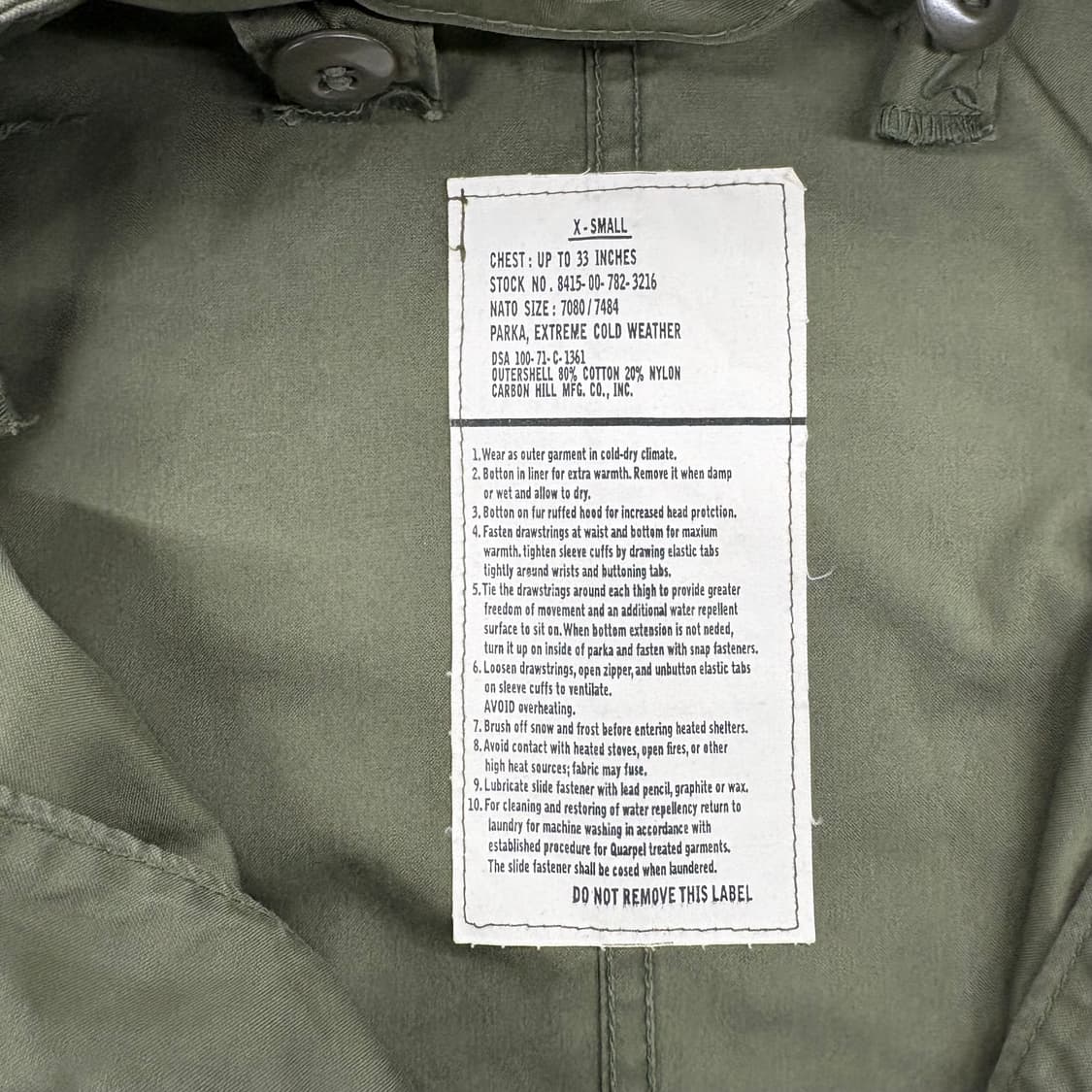 (100)M65피쉬테일개파카 오리지널 상품이미지5