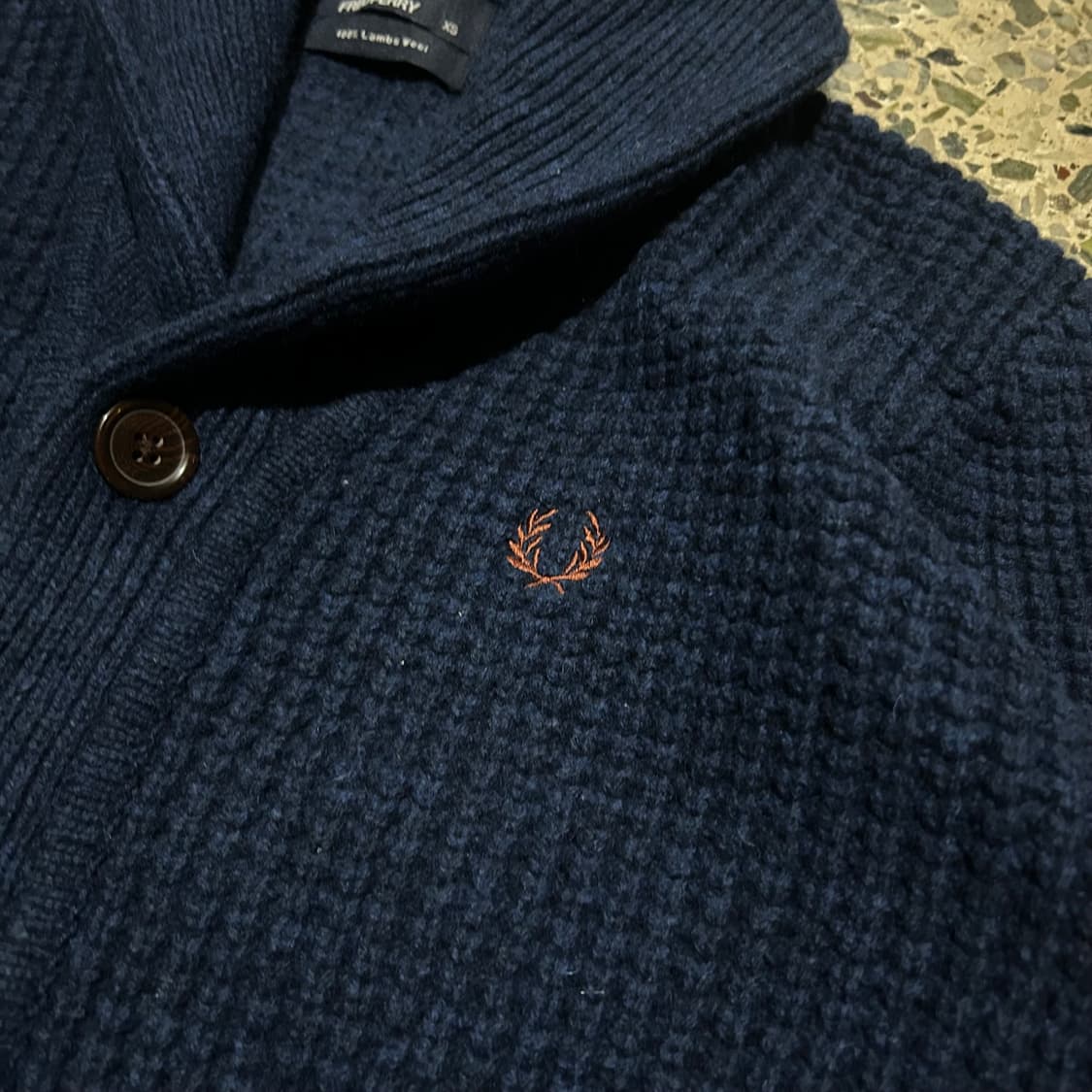 프레디페리 (Fred Perry) 숄카라 렘스울 가디건 상품이미지4