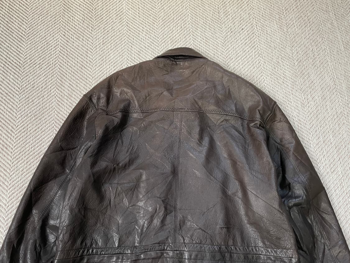 빈티지 그레인 레더 소프트 디어스킨 브라운자켓 J03497 상품이미지7