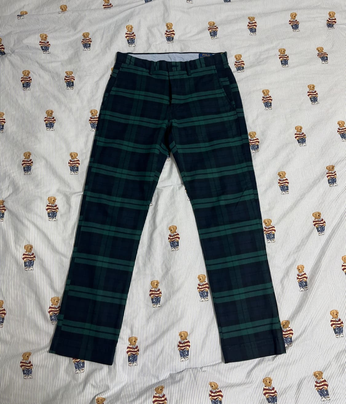 (미착용) 폴로 랄프로렌 타탄 체크 치노 팬츠 블랙와치 30인치 상품이미지3