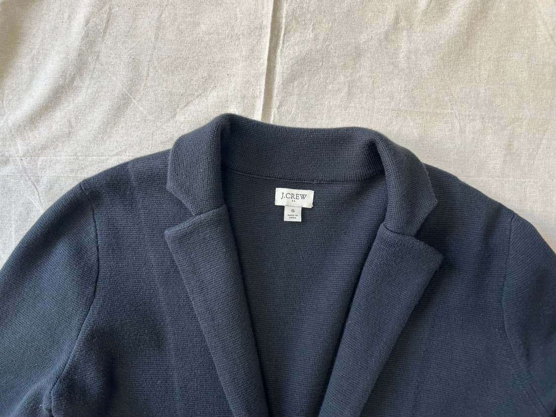 블랙 코튼 싱글 버튼 자켓 상품이미지2