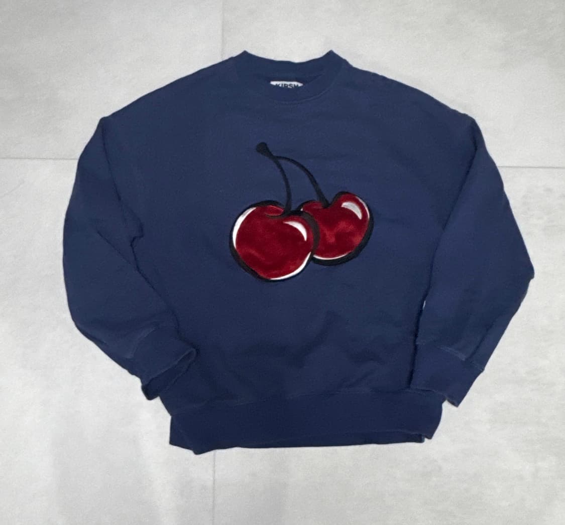 [~2.12] 키르시 퍼 체리 네이비 맨투맨 상품이미지2