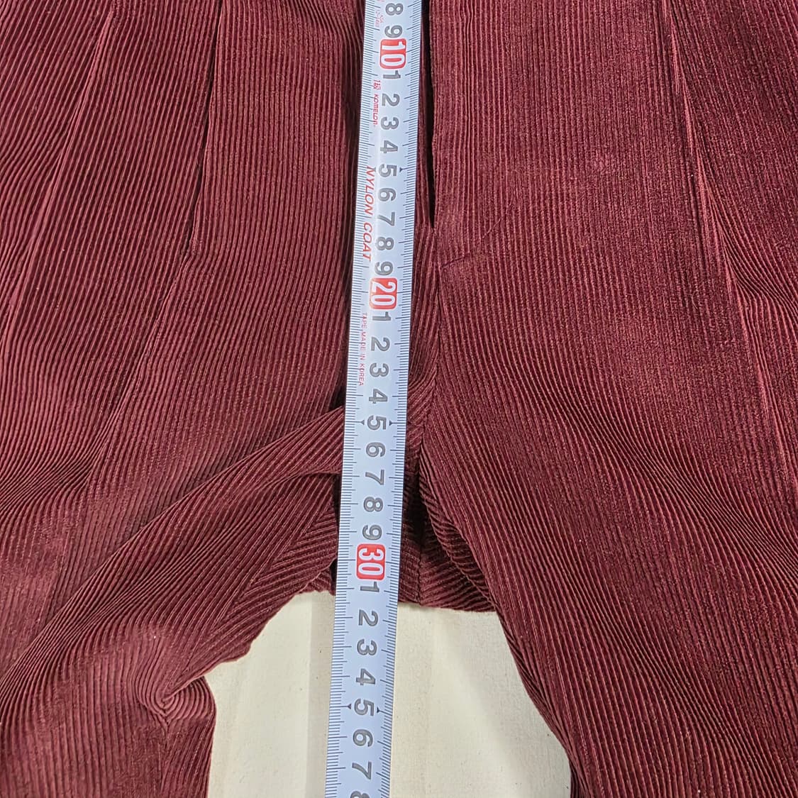 1083 슬로우애시드 코듀로이 팬츠 버건디 M 남성/여성루즈핏 상품이미지7