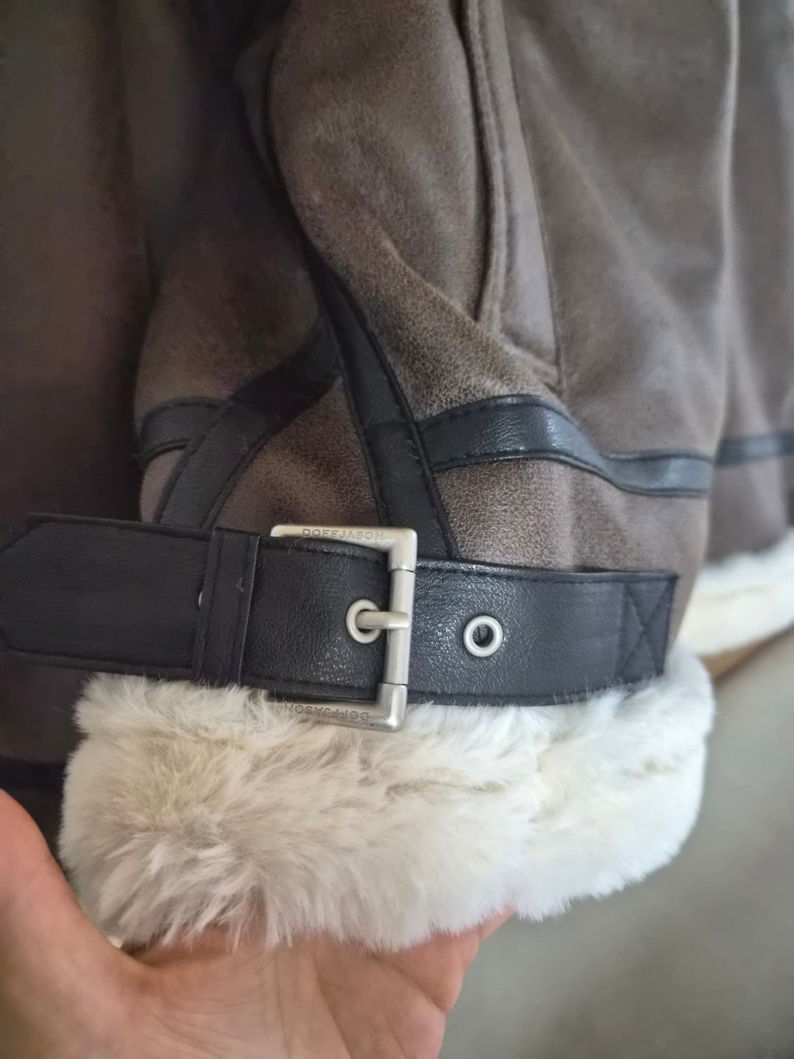 도프제이슨 하이넥레더 무스탕자켓L 상품이미지6