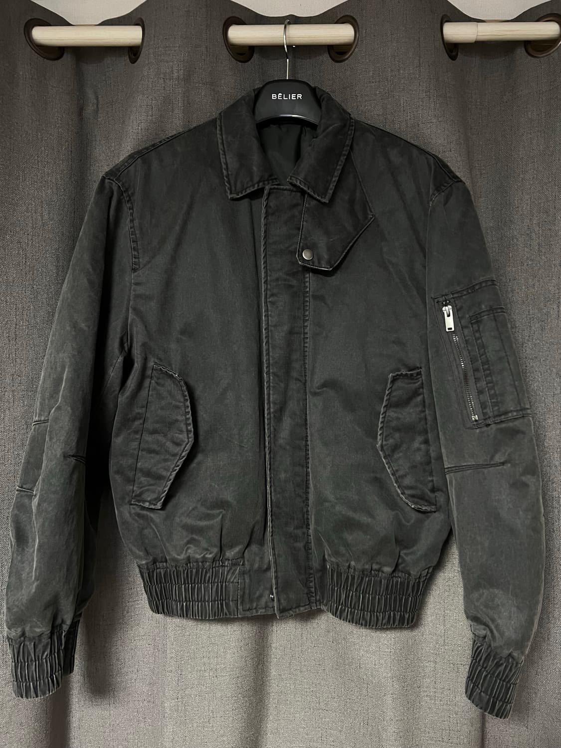 [s]자라 왁스 가공 워시드 재킷 8281/350 GREY 상품이미지3