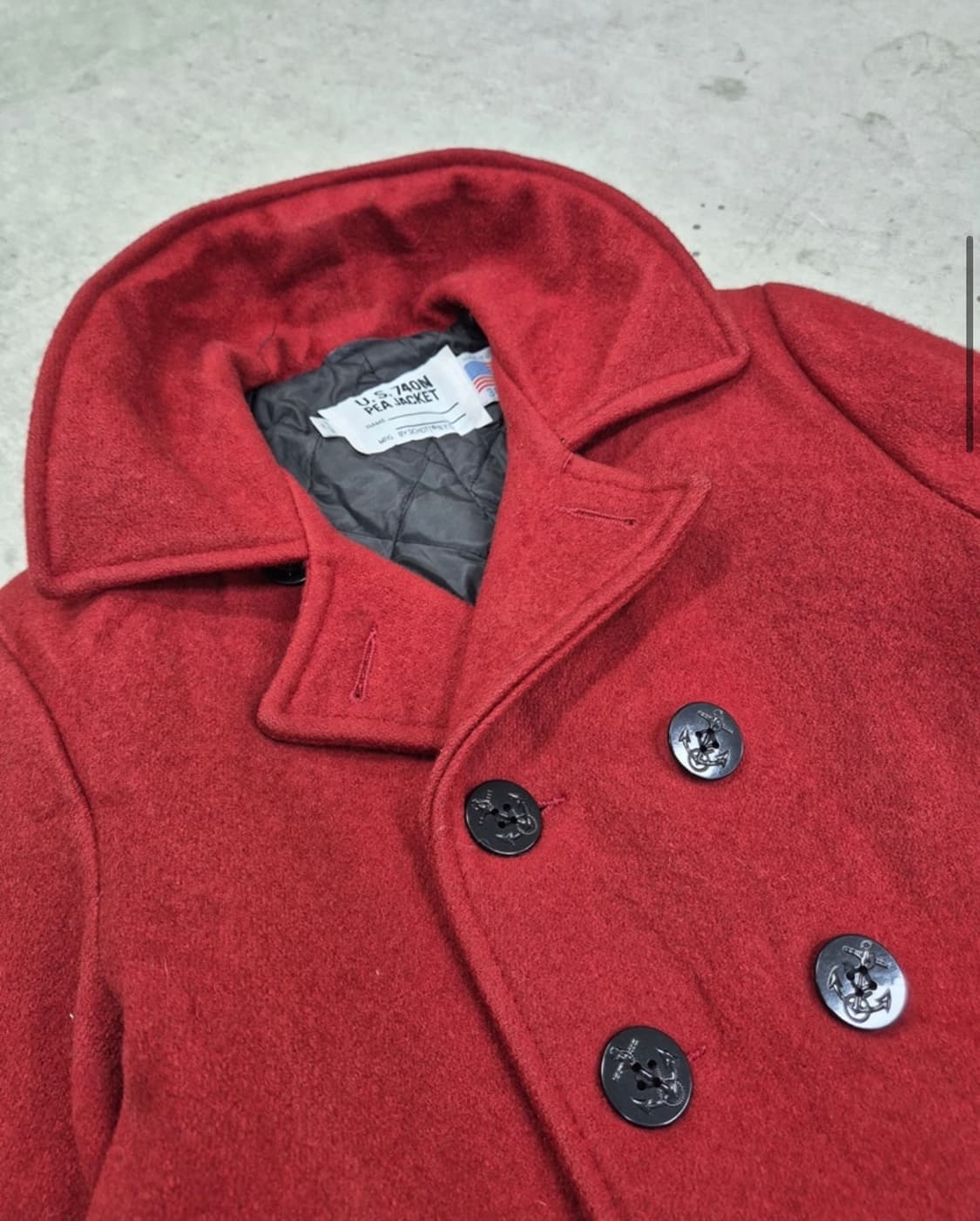 SCHOTT, 740N DOUBLE BREASTED PEA COAT (L 상품이미지4