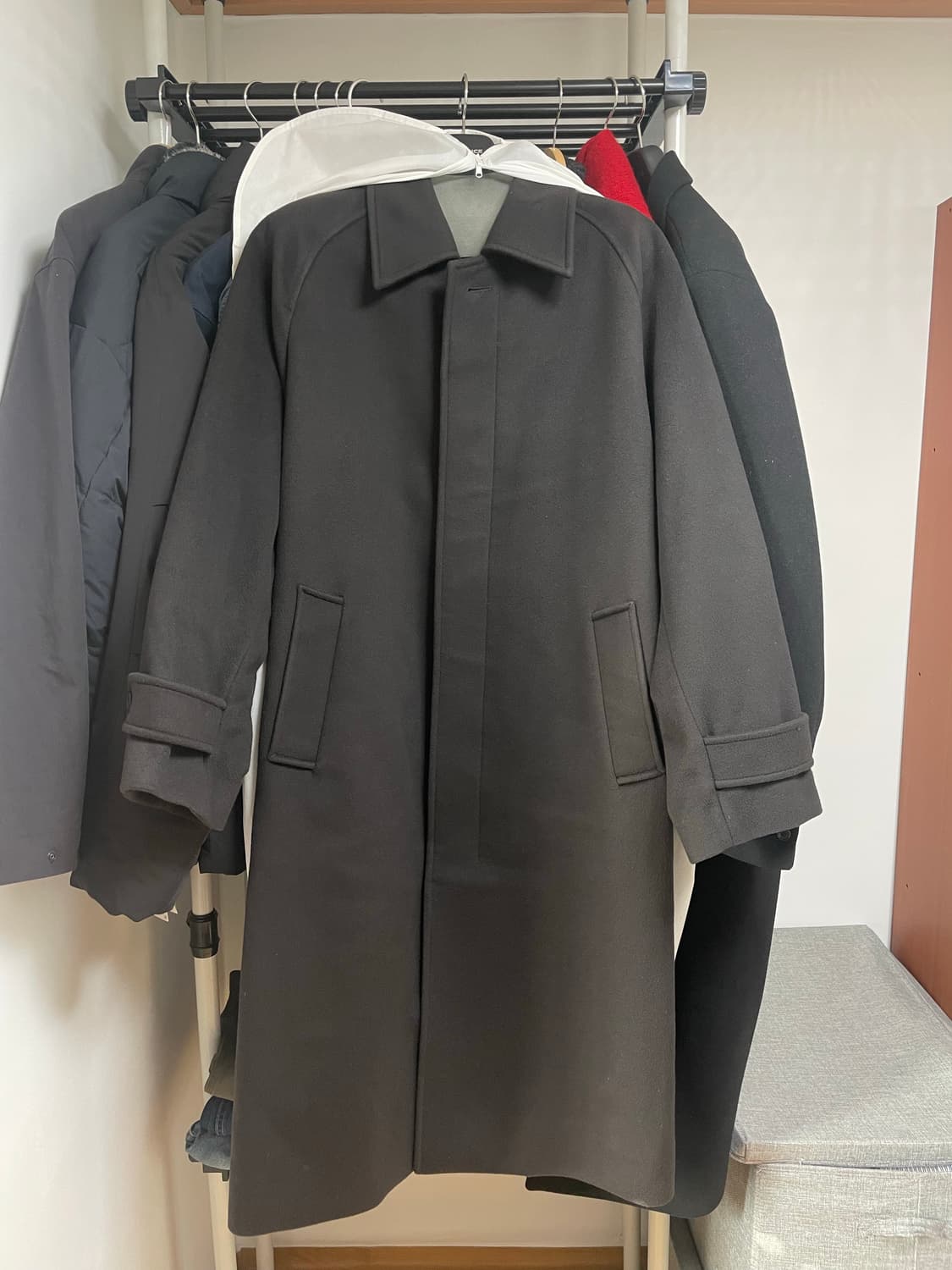 인사일런스 마펠 캐시미어 발마칸코트 머드그레이(L) 상품이미지1