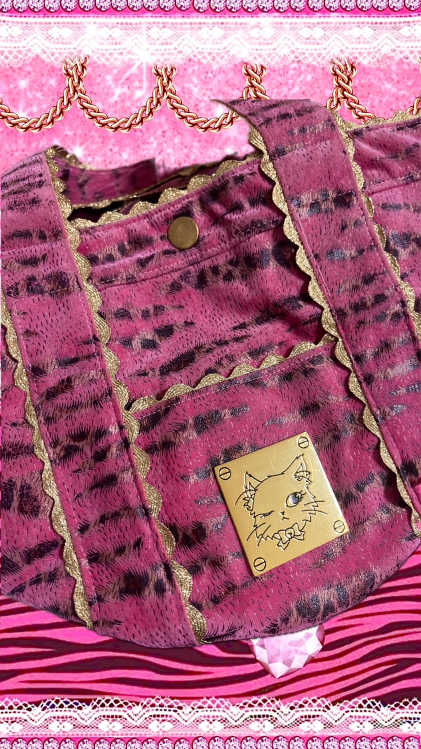 Bodyline 바디라인 핑크 레오파드 토트백 갸루 상품이미지2