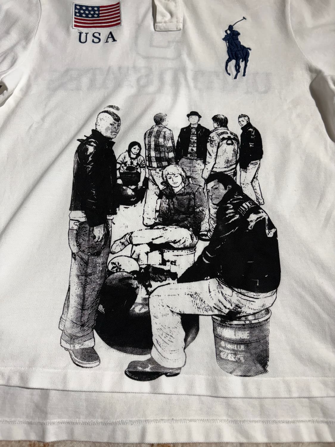 폴로 빅포니 USA성조기 카라반팔티셔츠 상품이미지3