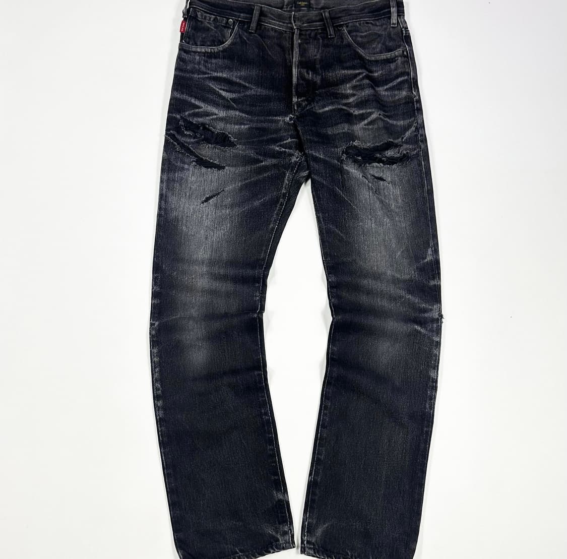 폴 스미스 재팬 흑청 워싱 데미지 데님 팬츠 (31인치) 상품이미지3
