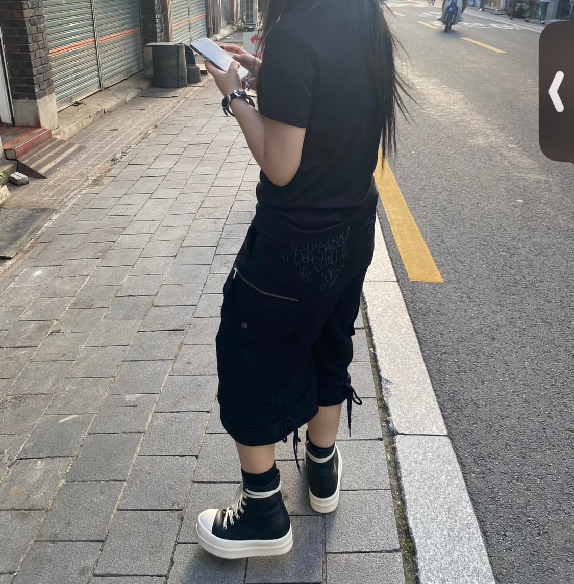 CORE:12 CORD CARGO SHORTS (BLACK) 상품이미지2