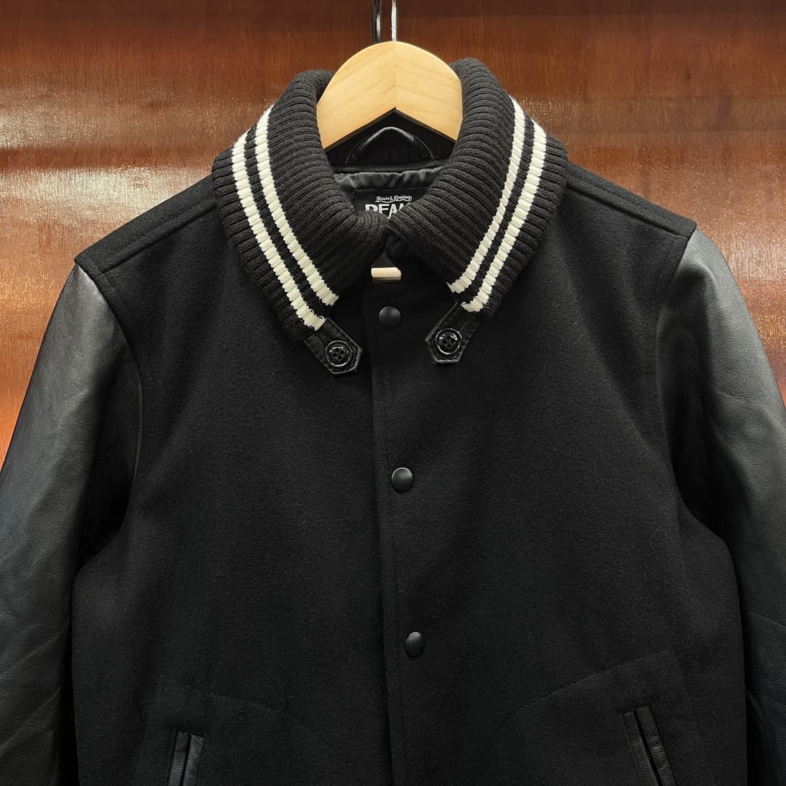 빔즈 울 레더 하이넥 바시티 자켓 [ 66 ] 상품이미지2