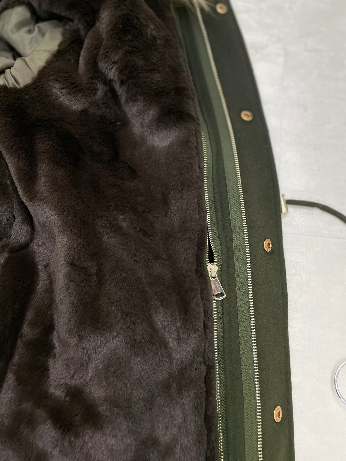 베르니스[Berenice] 라쿤 퍼 후드 울 코트 상품이미지5