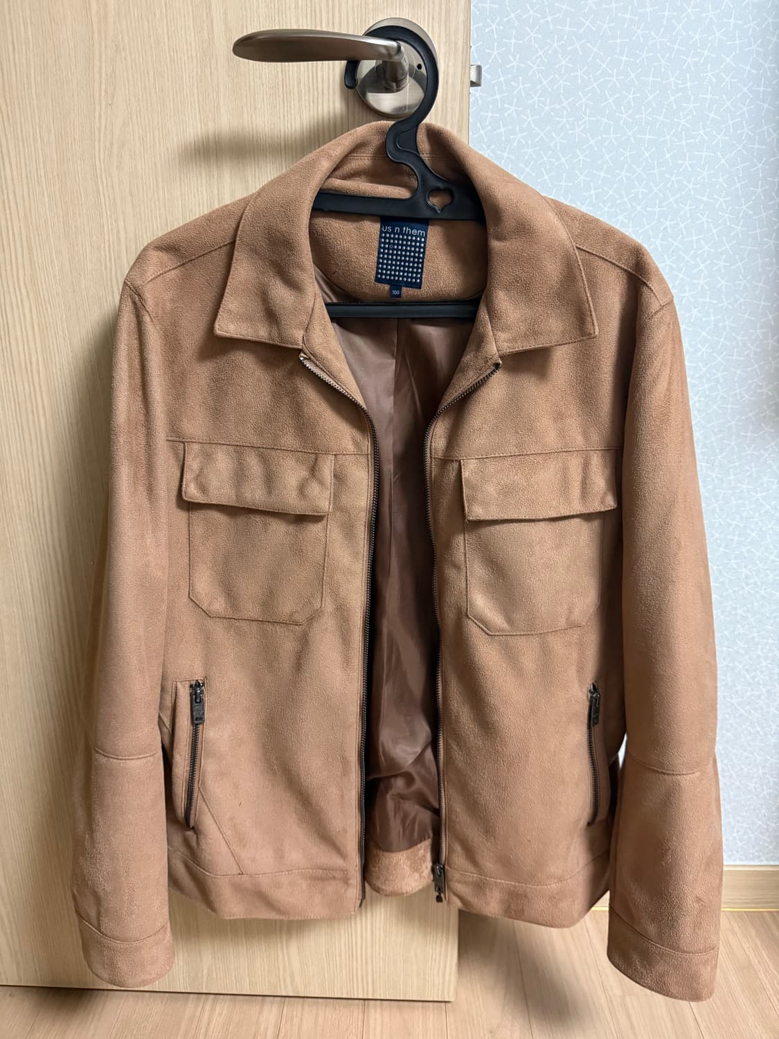 US n them 스웨이드 자켓 BR BROWN 100 상품이미지1