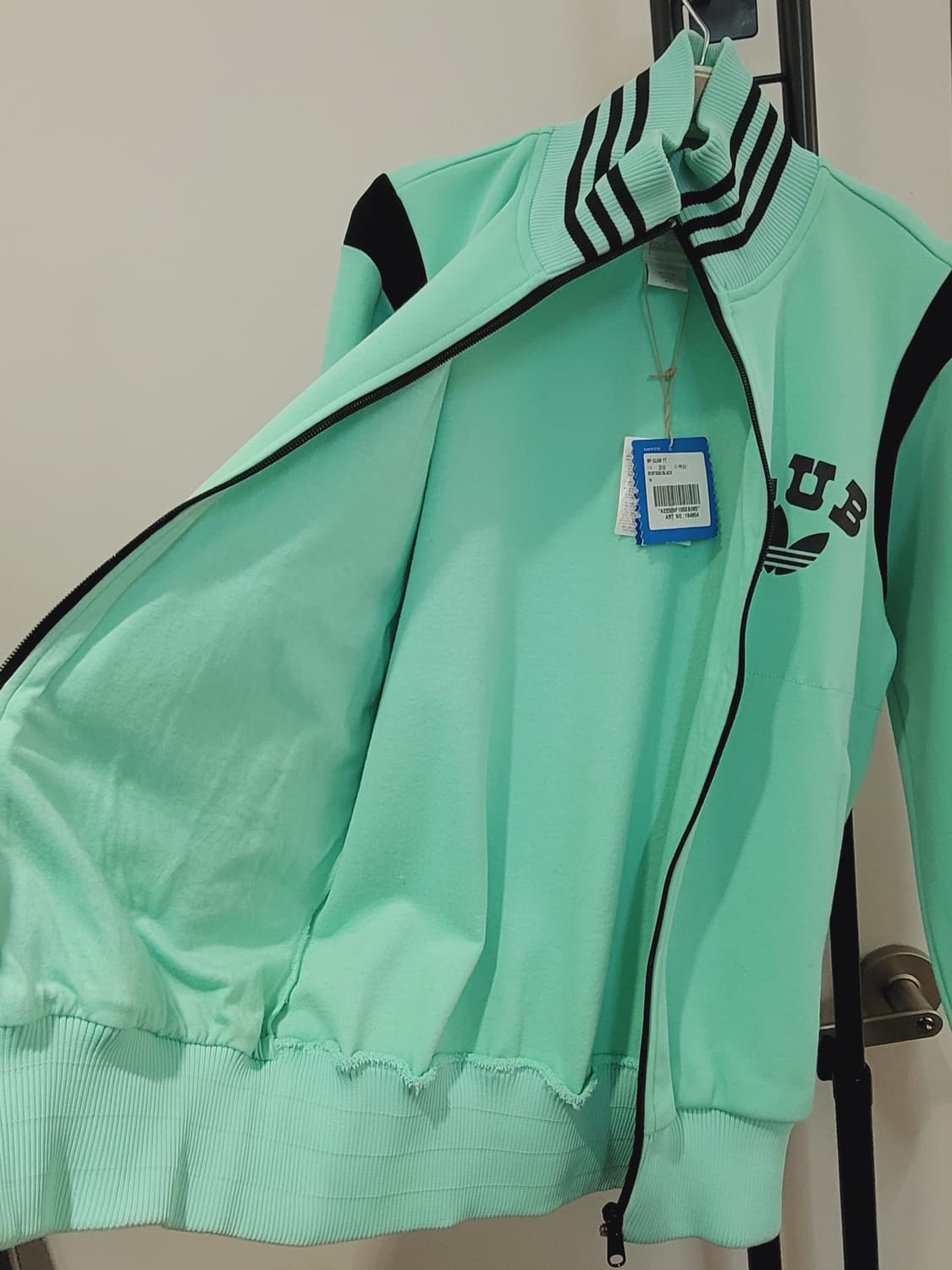 아디다스 클럽 트랙탑 민트색 져지 여성용 55~66 택달린새제품 상품이미지6