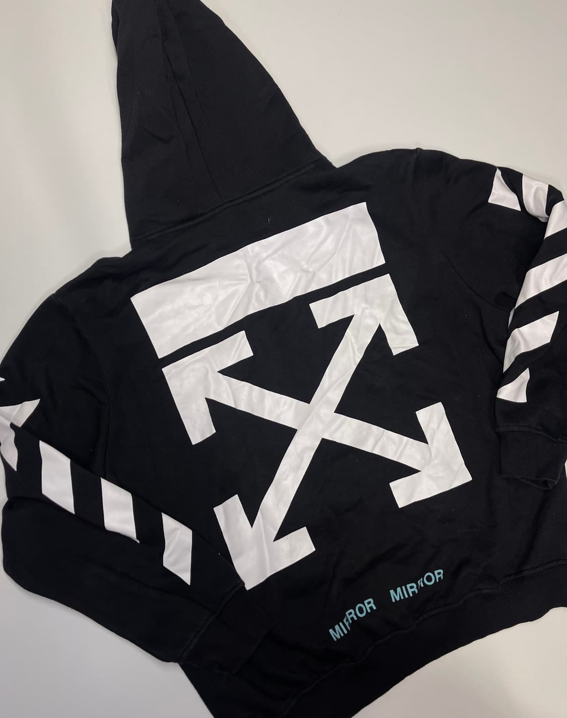 오프화이트 미러미러 블랙 후드티 L 상품이미지2
