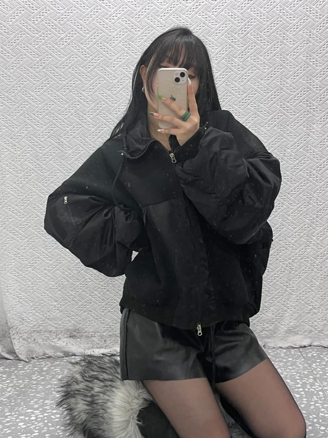 마뗑킴 유틸리티 스트릿 펑크 니트 점퍼 자켓 F C08971 상품이미지1