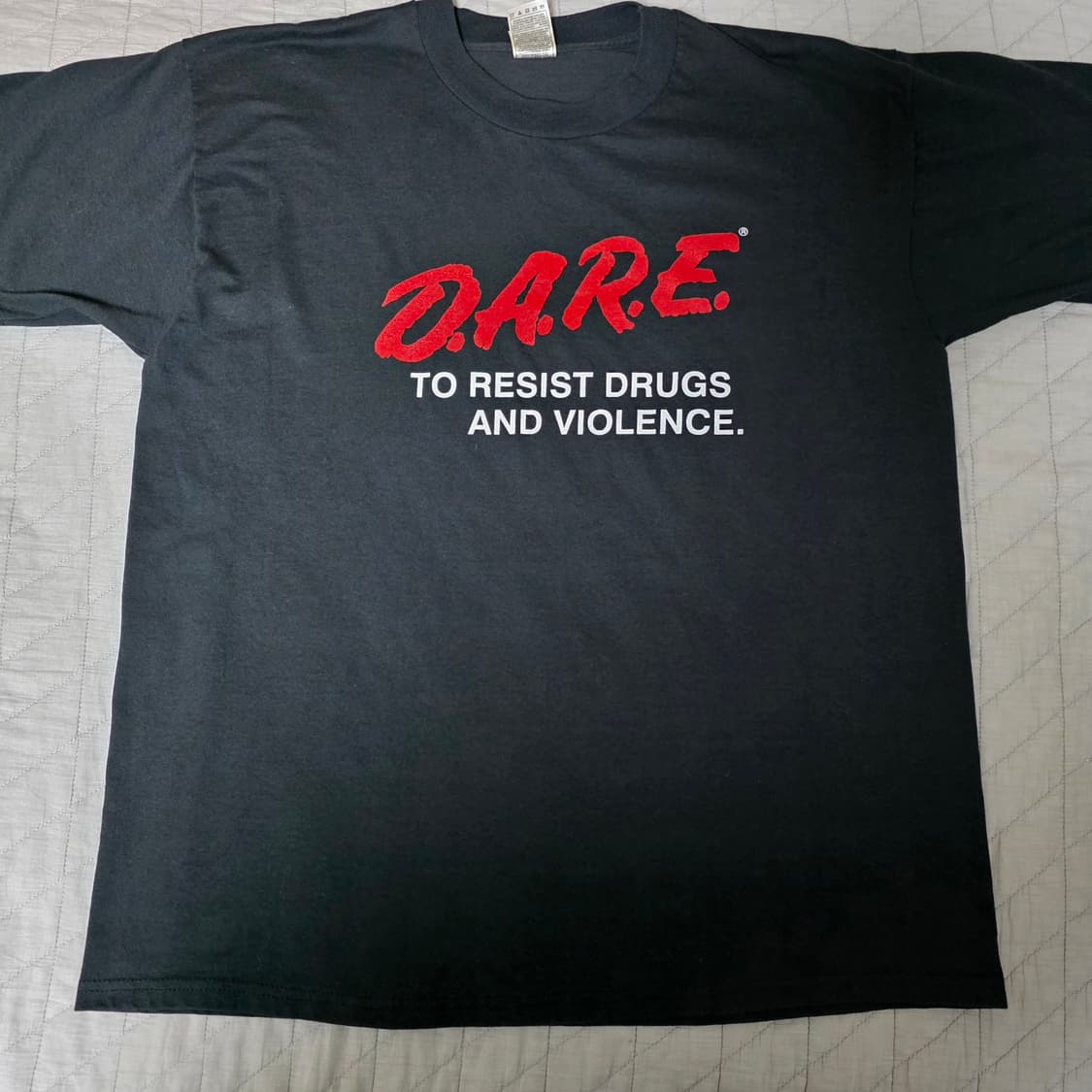 [XL] 90s 빈티지 DARE 티셔츠 블랙 ver. 후룻5 굿컨디 상품이미지1