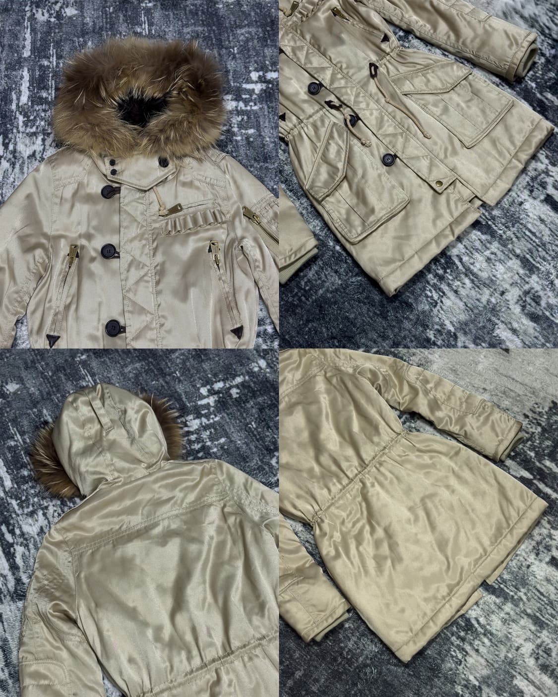 {Moussy} Racoon Fur Trim Utility Parka 상품이미지4
