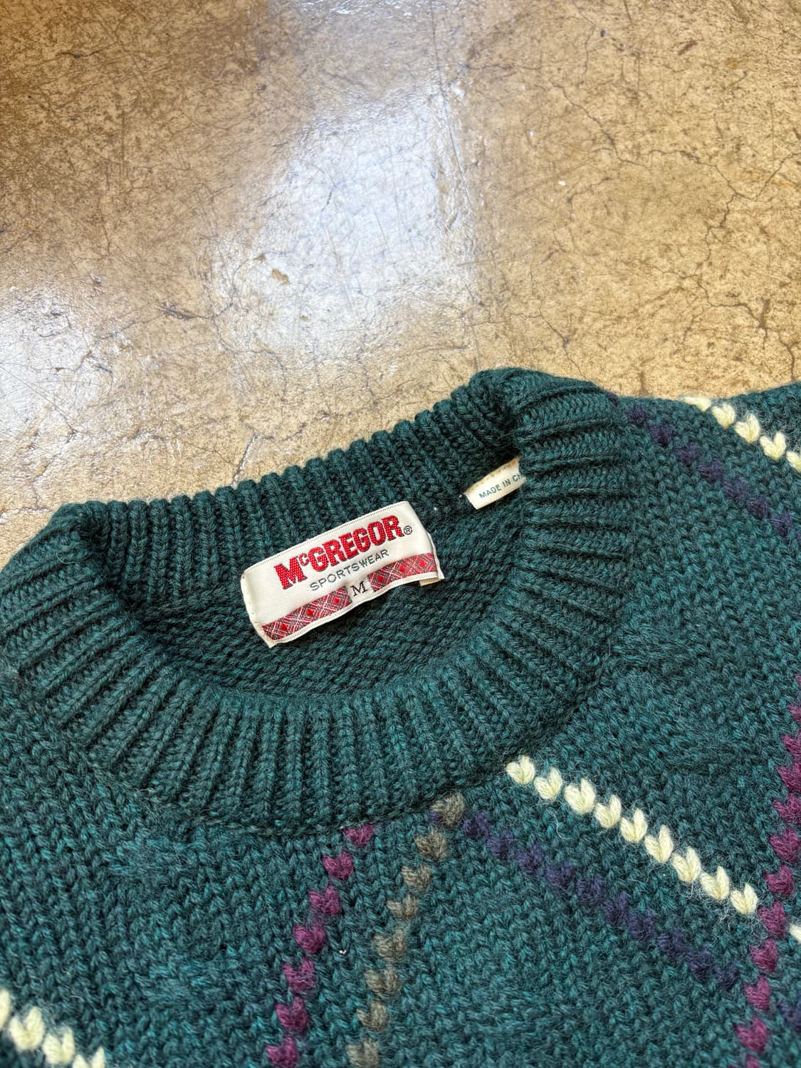 Mcgregor 울 빈티지 자수 니트 상품이미지3