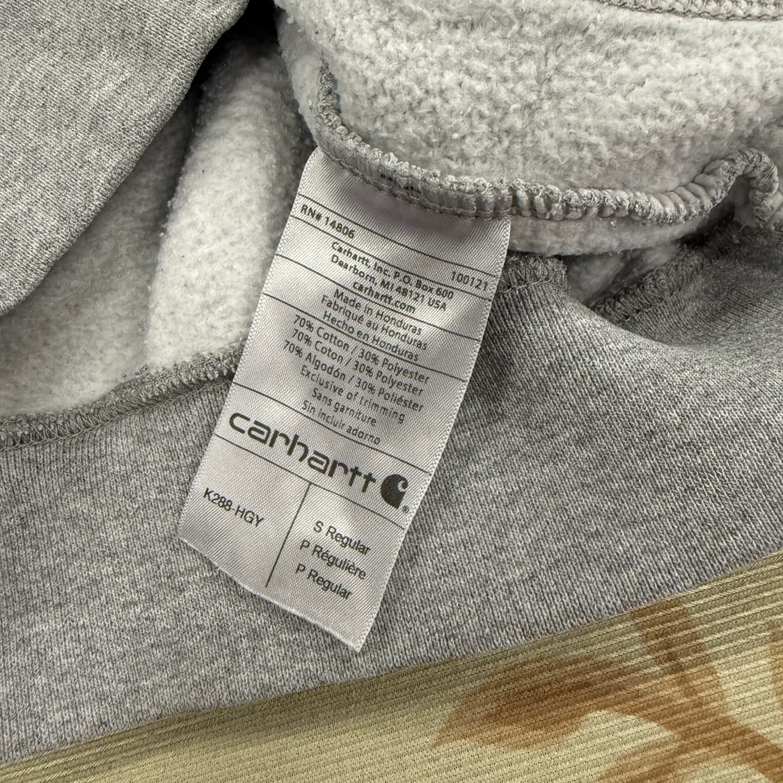 (S)칼하트 Carhartt 베이이직로고 후드티셔츠(그레이) 상품이미지4
