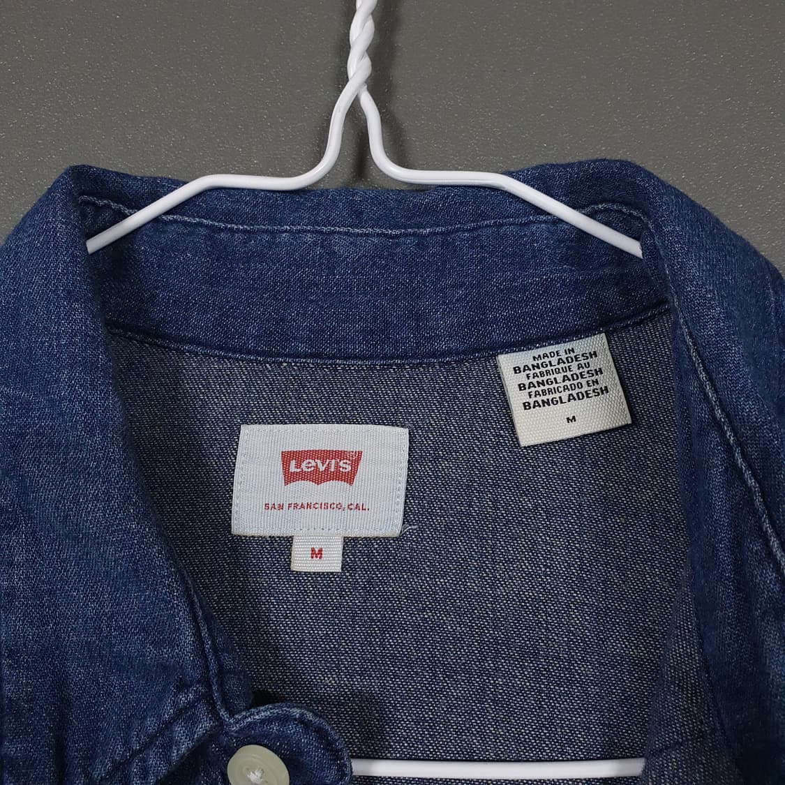 M) 리바이스 신형 클래식 웨스턴 포켓 버튼 스탠다드 청셔츠 중청 상품이미지6