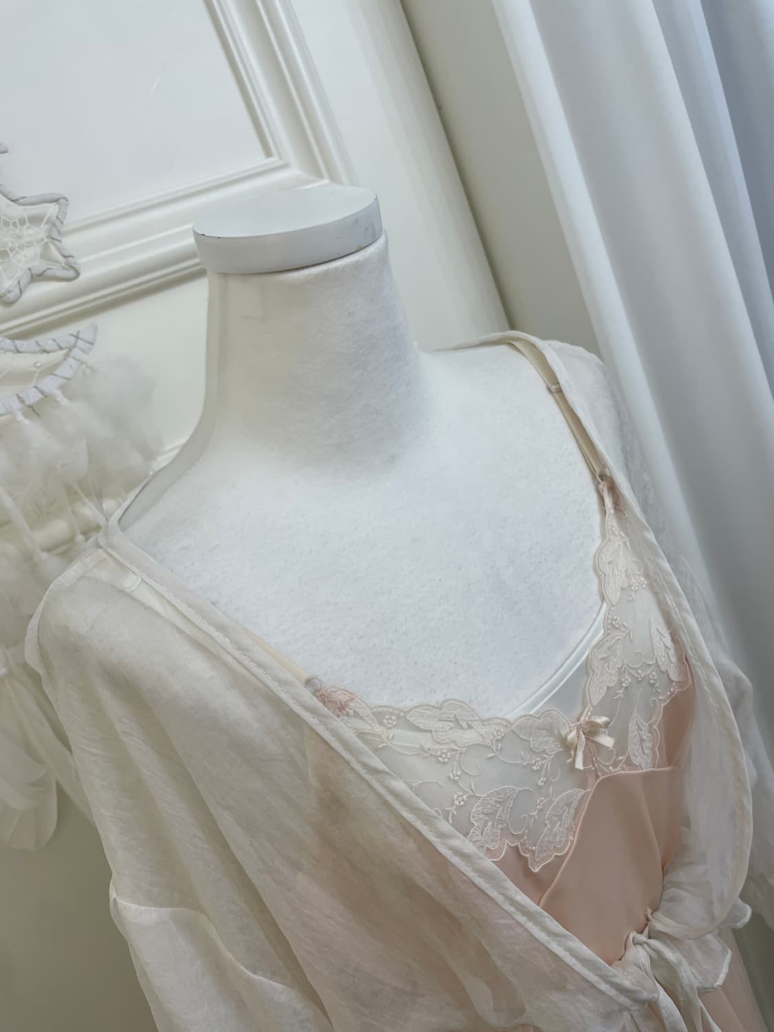 white&coral lovely slip set 상품이미지6