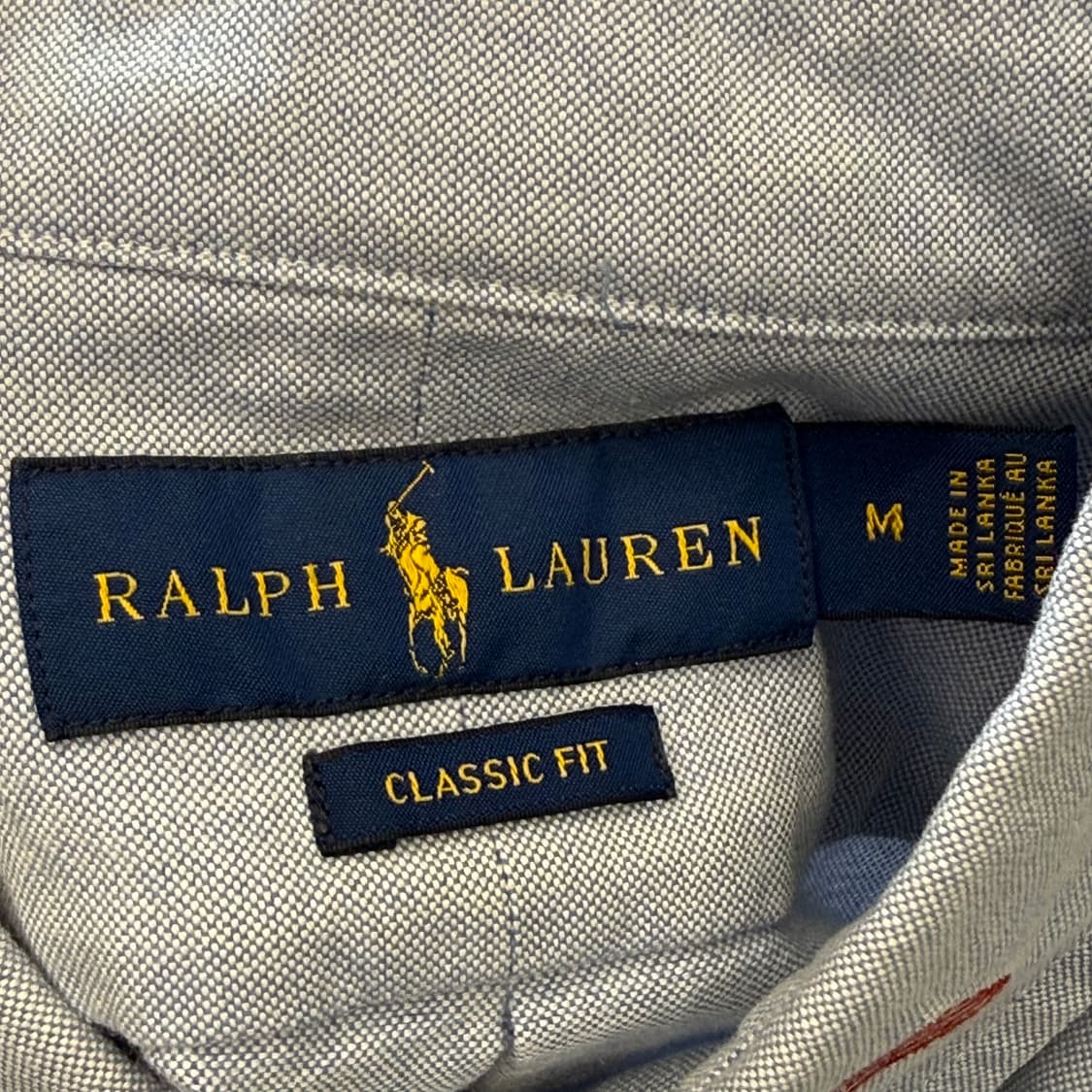 M 폴로랄프로렌 성조기 자수 스카이블루 반팔 셔츠 상품이미지4